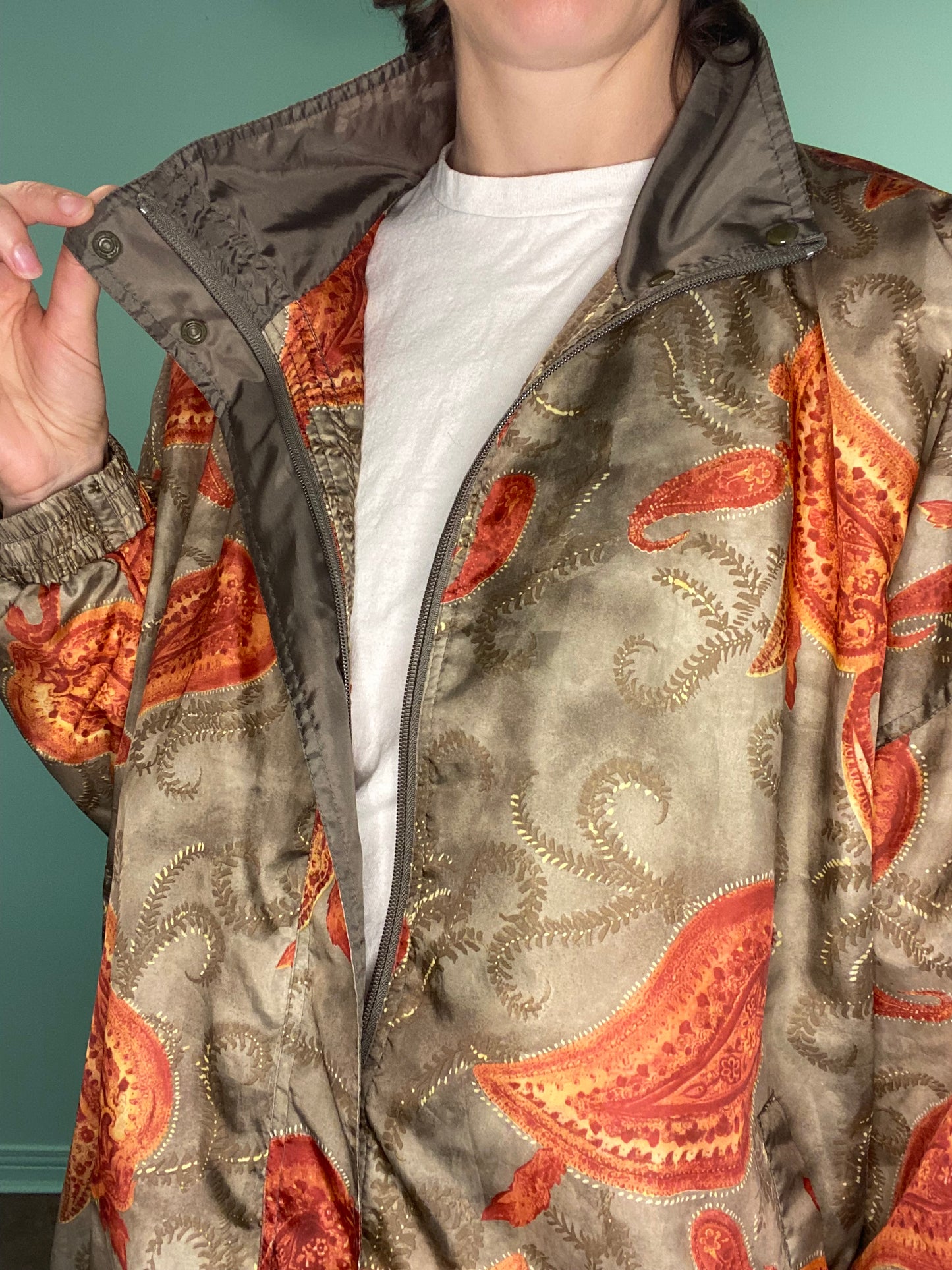 VINTAGE "IMAGE" PAISLEY PRINT WIND BREAKER