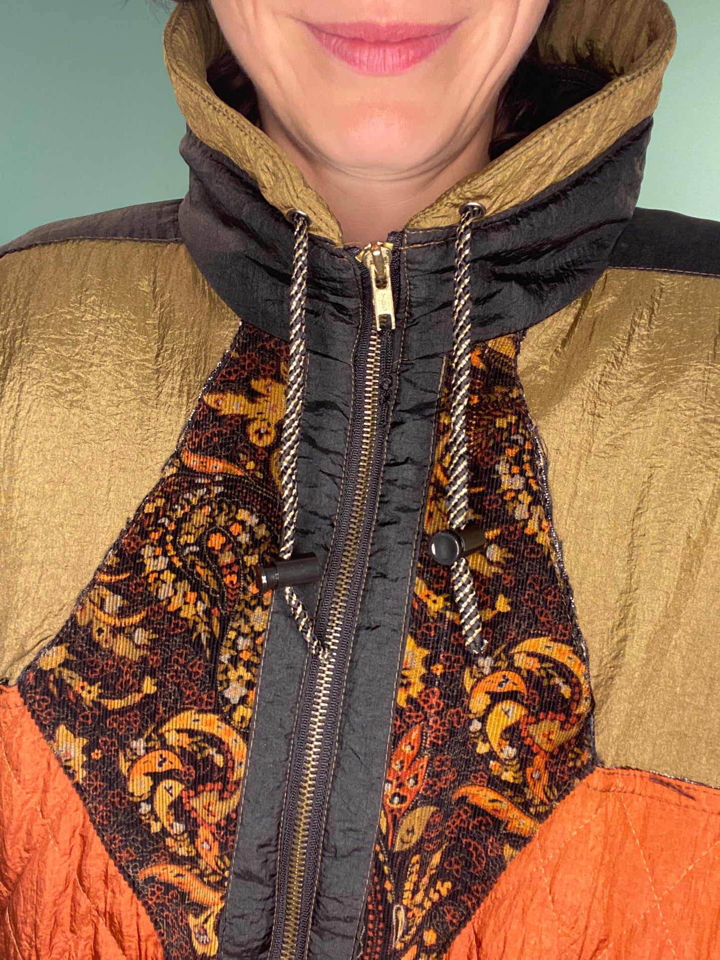 INCREDIBLE VINTAGE 90'S "LES VETEMENTS" PUFFY COLOUR BLOCK COAT