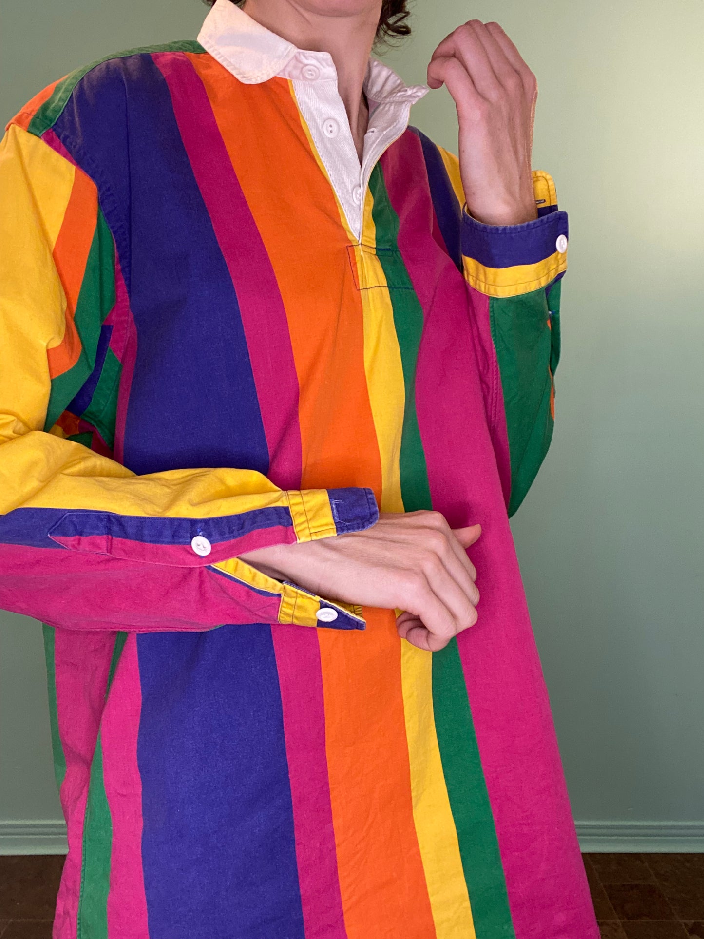 ICONIC VINTAGE 90S "RALPH LAUREN" RAINBOW RUGBY SHIRT