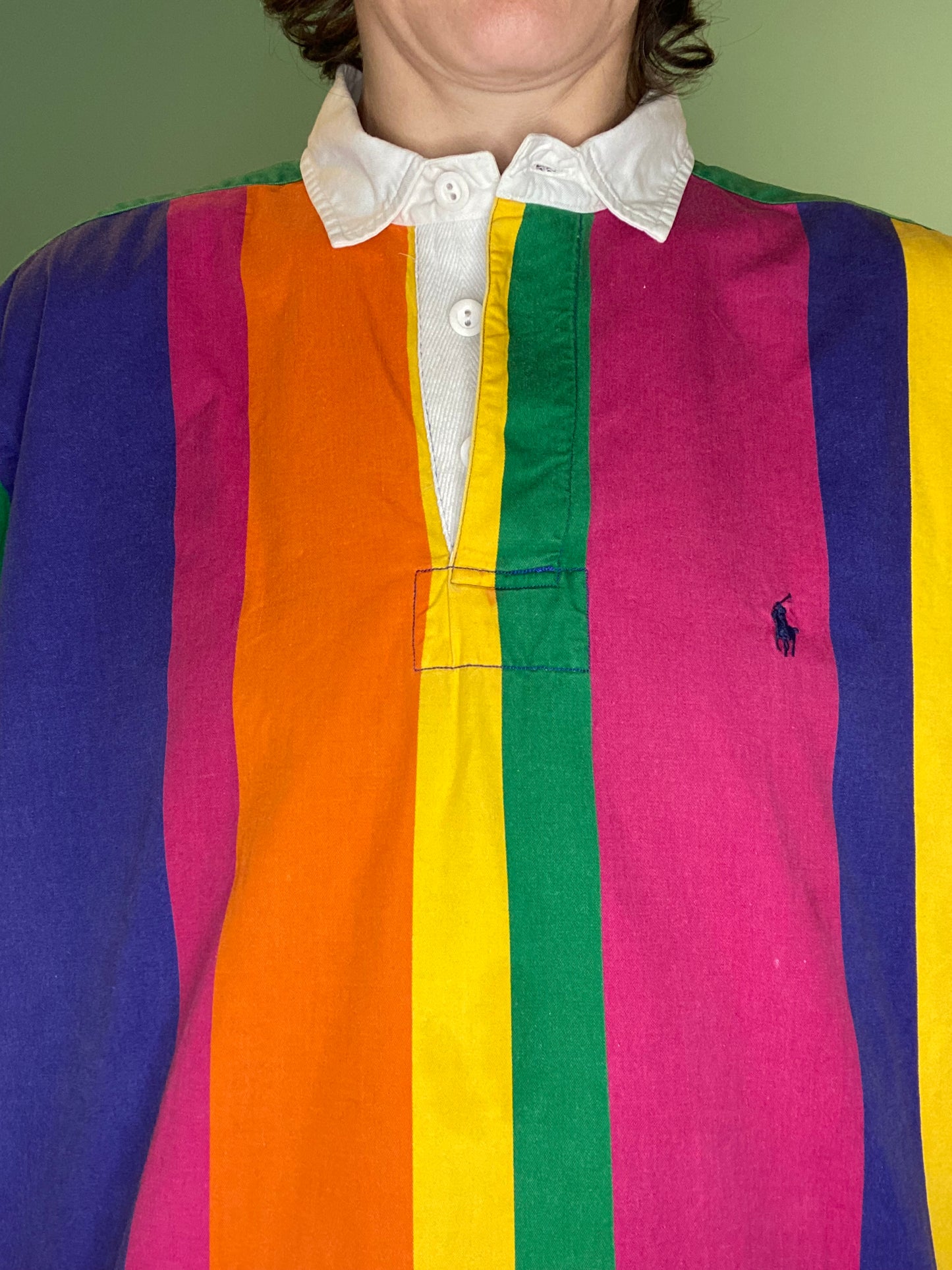 ICONIC VINTAGE 90S "RALPH LAUREN" RAINBOW RUGBY SHIRT