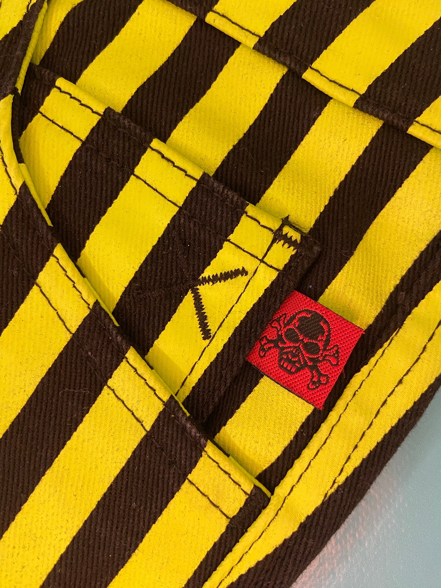 SPOOKY "TRIPP NYC" GREEN AND BLACK STRIPED JEANS