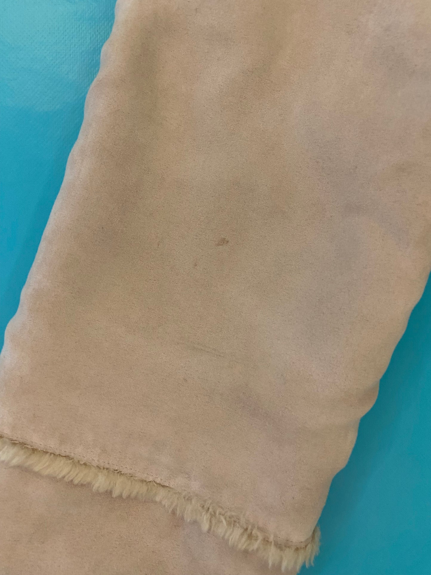 VINTAGE "PARAQON" FAUX SUEDE FUR COLLARED PENNY LANE TRENCH COAT