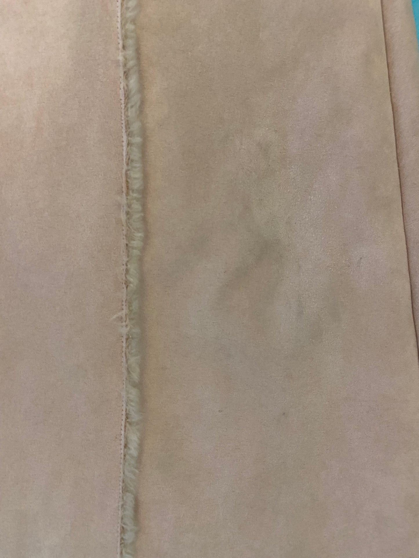 VINTAGE "PARAQON" FAUX SUEDE FUR COLLARED PENNY LANE TRENCH COAT