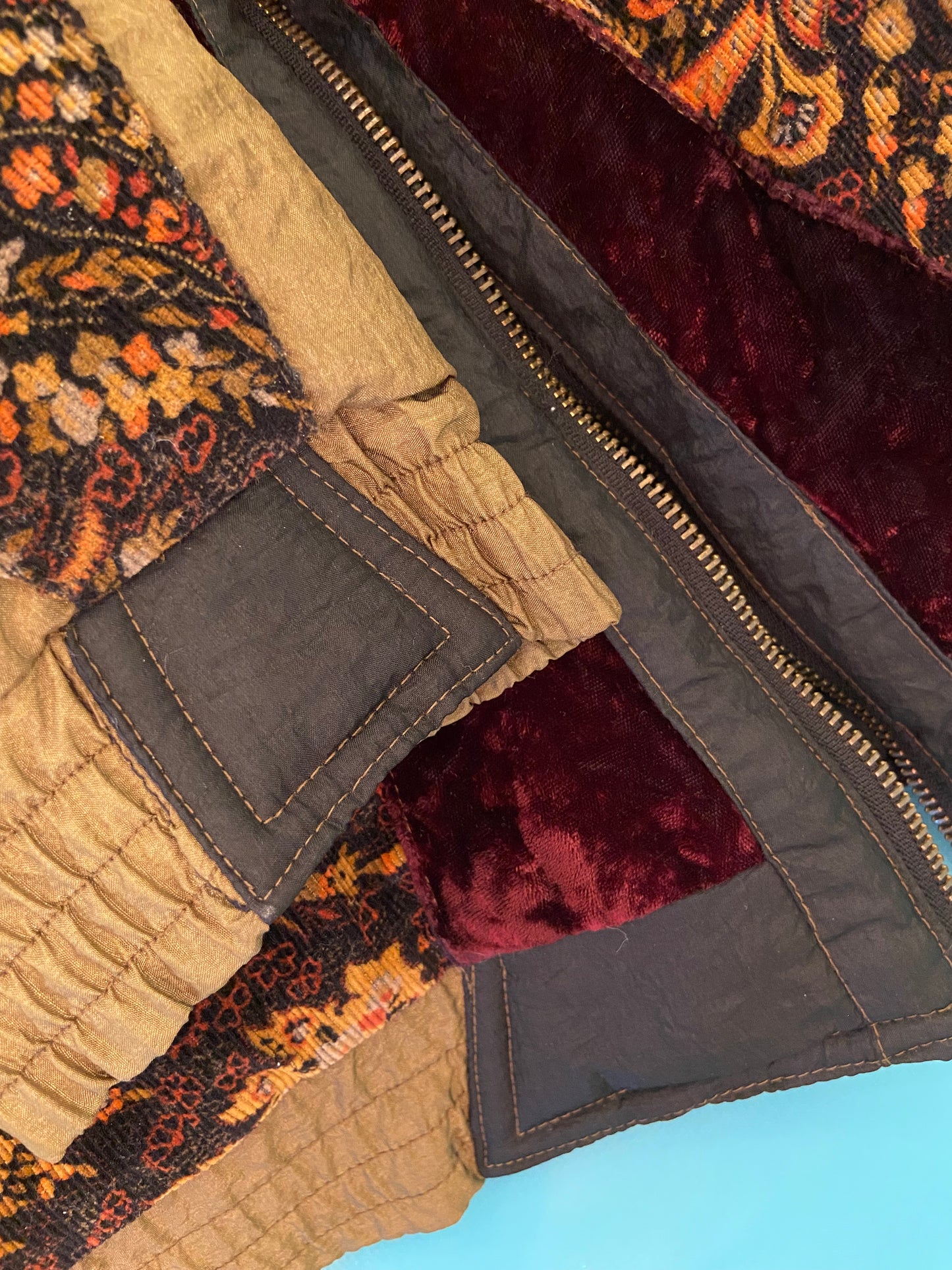 INCREDIBLE VINTAGE 90'S "LES VETEMENTS" PUFFY COLOUR BLOCK COAT