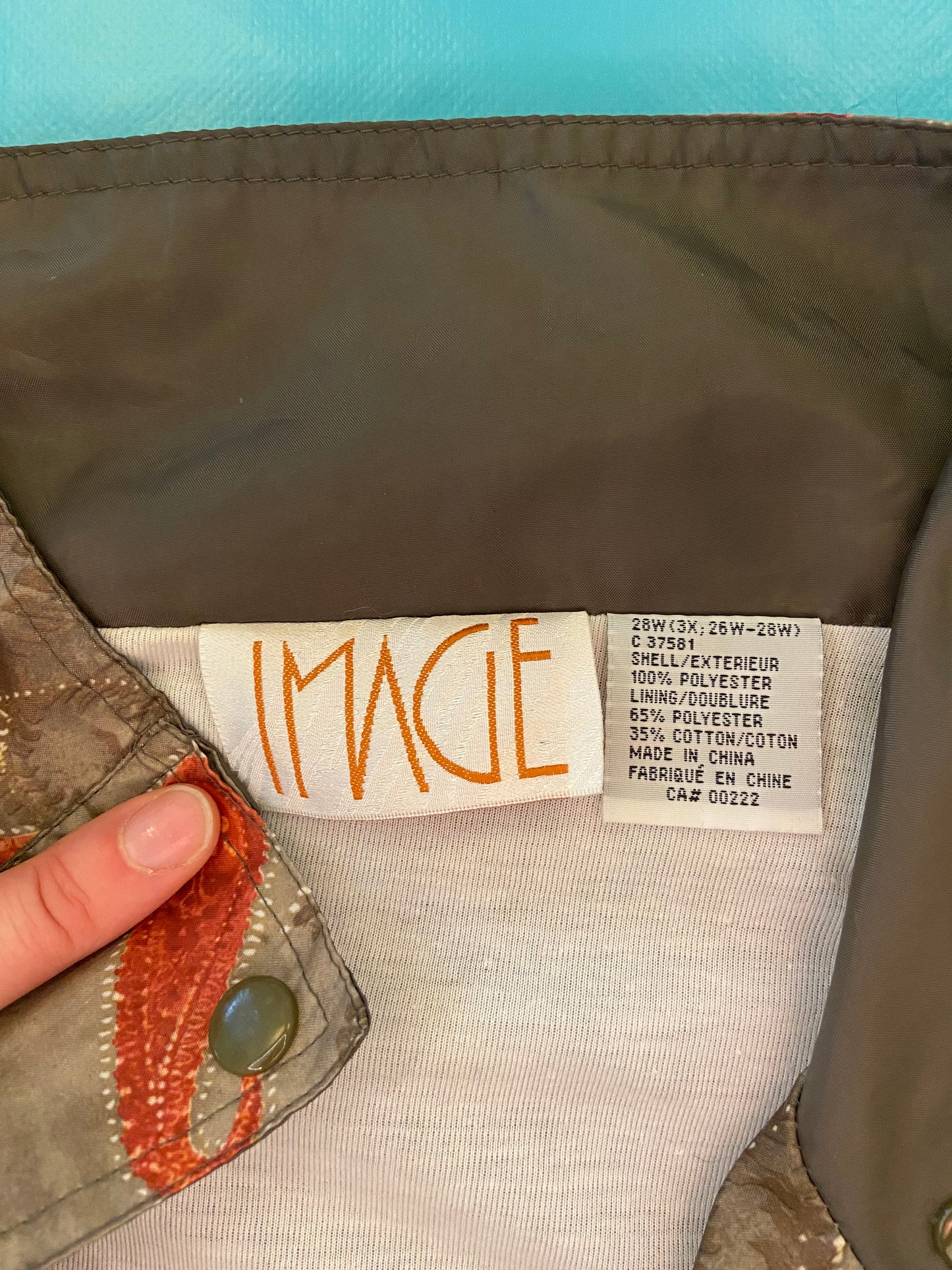 VINTAGE "IMAGE" PAISLEY PRINT WIND BREAKER