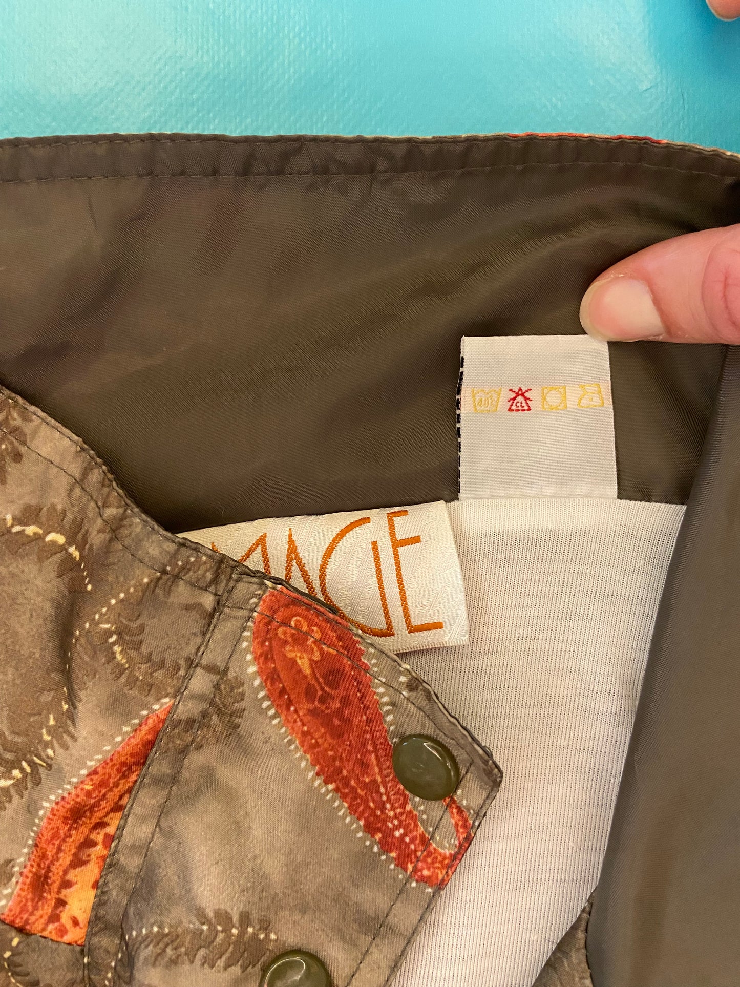 VINTAGE "IMAGE" PAISLEY PRINT WIND BREAKER