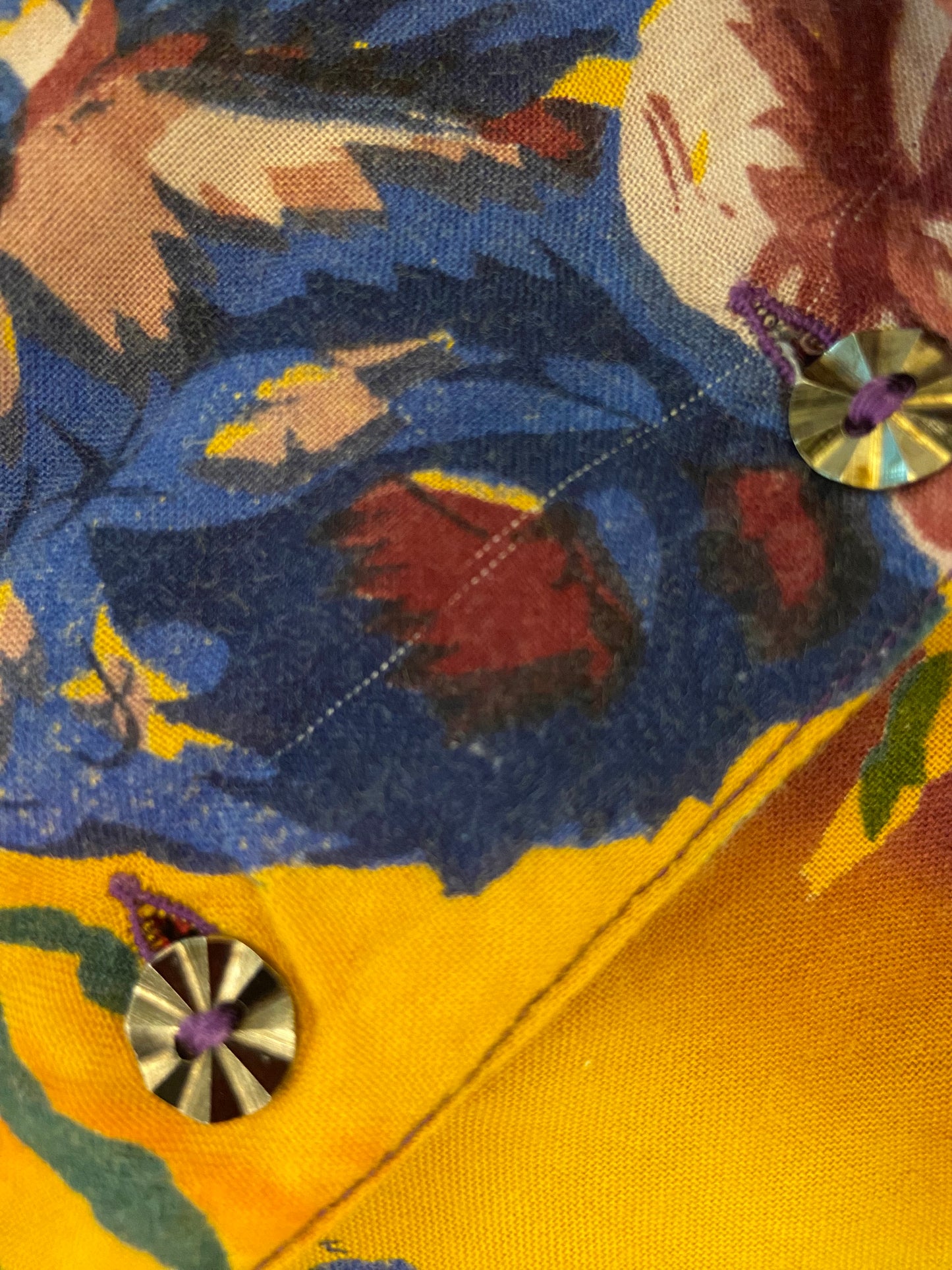 VINTAGE 90'S RAINBOW FLORAL PIRATE BLOUSE