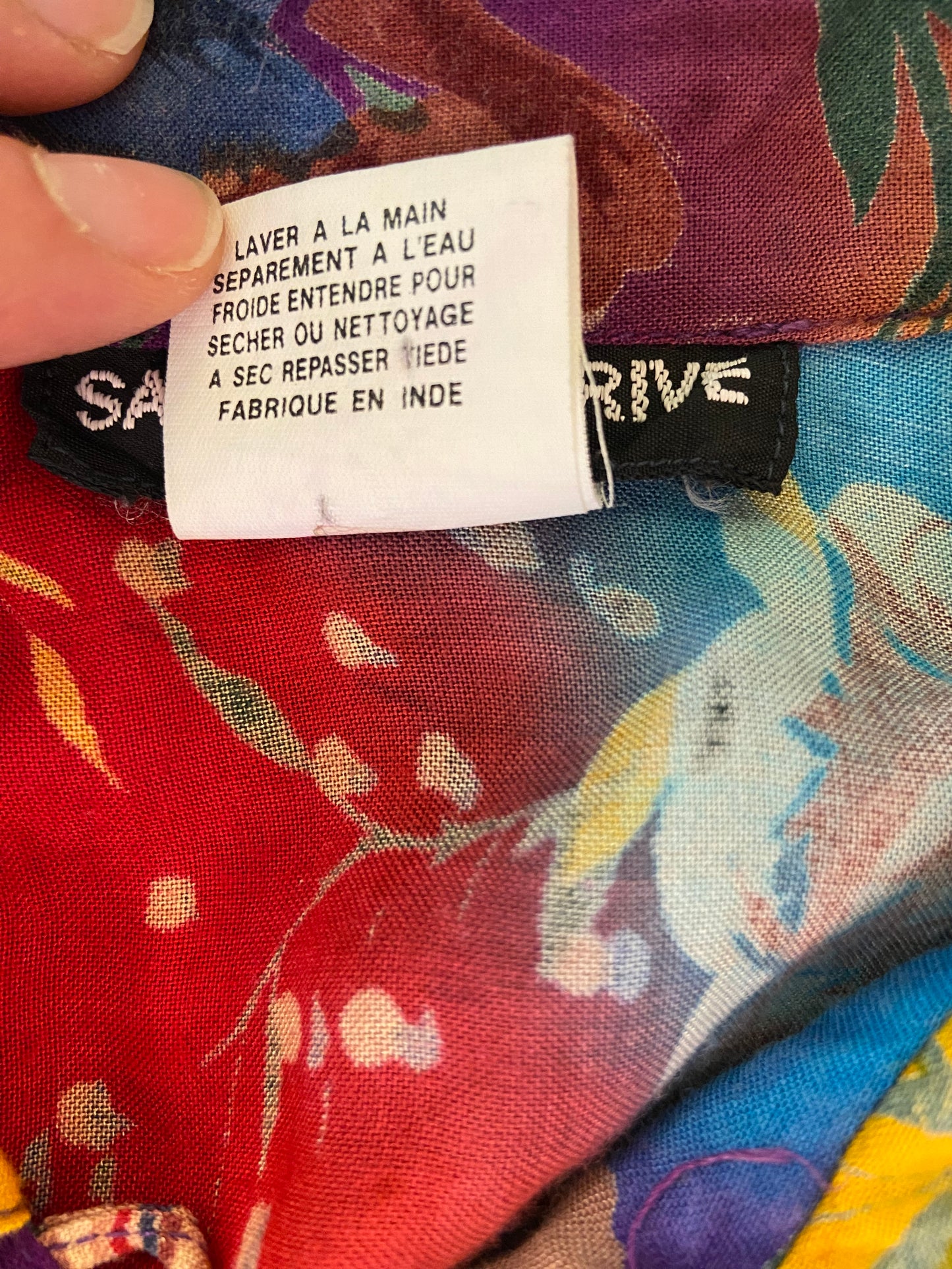 VINTAGE 90'S RAINBOW FLORAL PIRATE BLOUSE