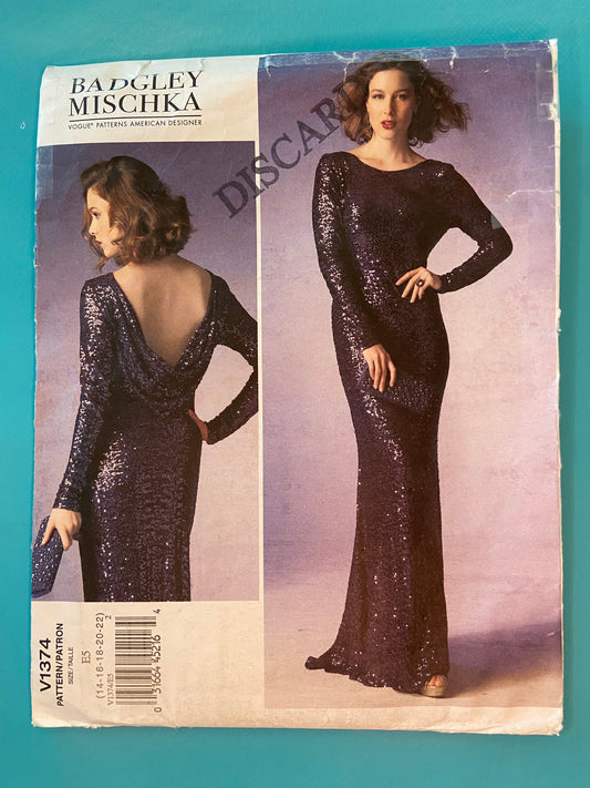 ***NEW UNCUT "BADGLEY MISCHKA FOR VOGUE" SEWING PATTERN