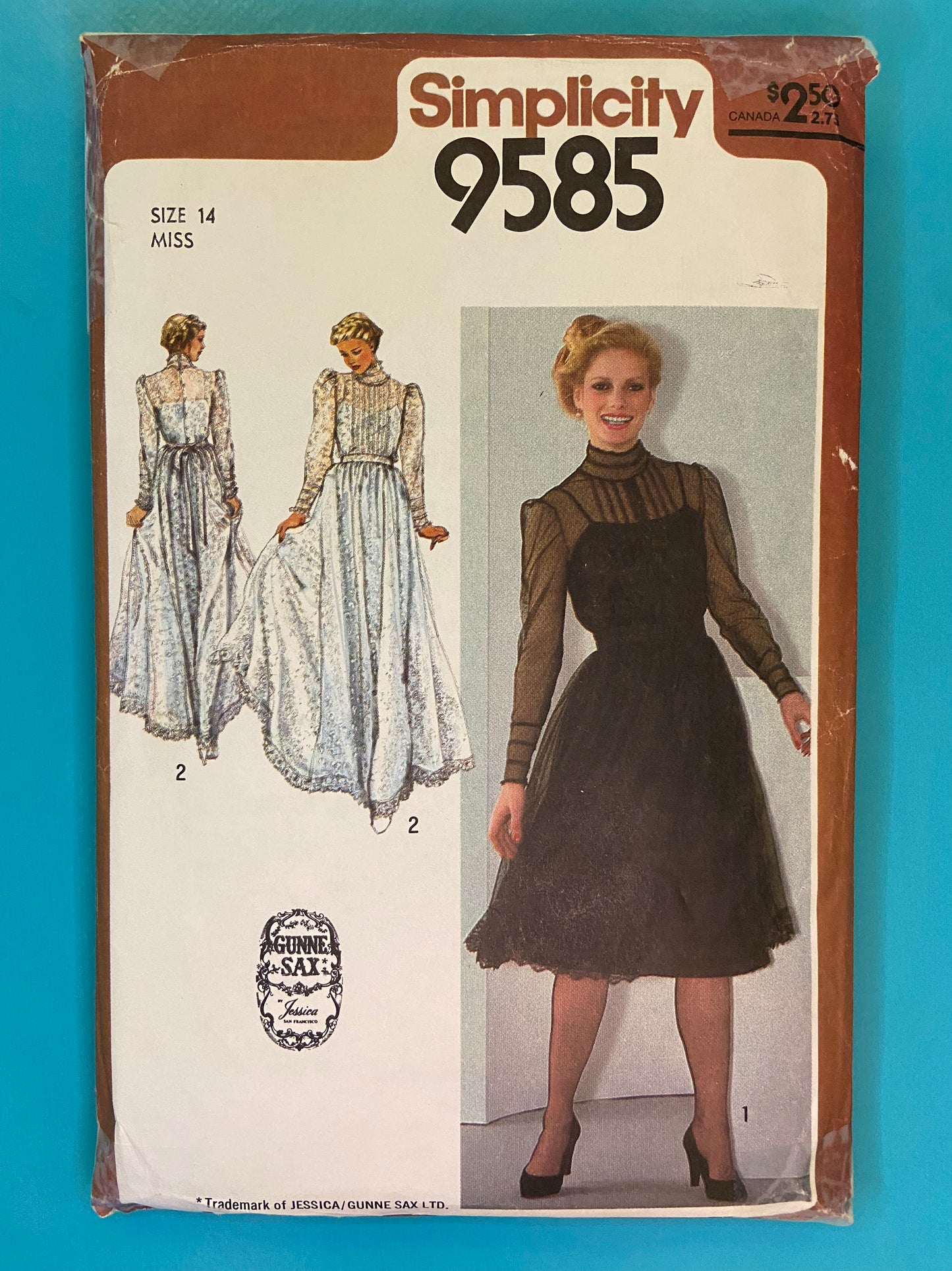 ***VINTAGE "GUNNE SAX FOR SIMPLICITY" LACE DRESS SEWING PATTERN