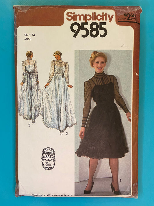 ***VINTAGE "GUNNE SAX FOR SIMPLICITY" LACE DRESS SEWING PATTERN