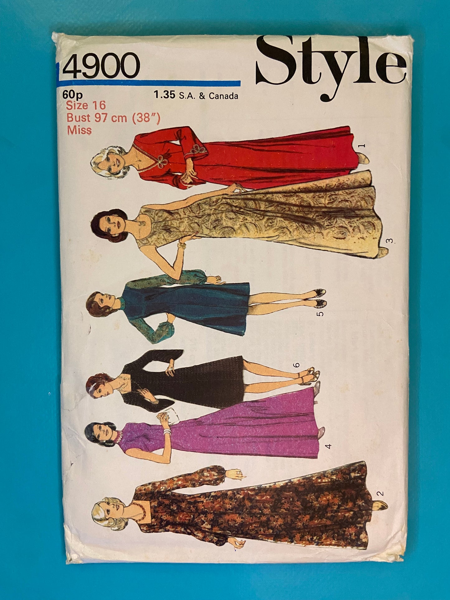 ***VINTAGE "STYLE" LATE 70'S DRESS/GOWN SEWING PATTERN