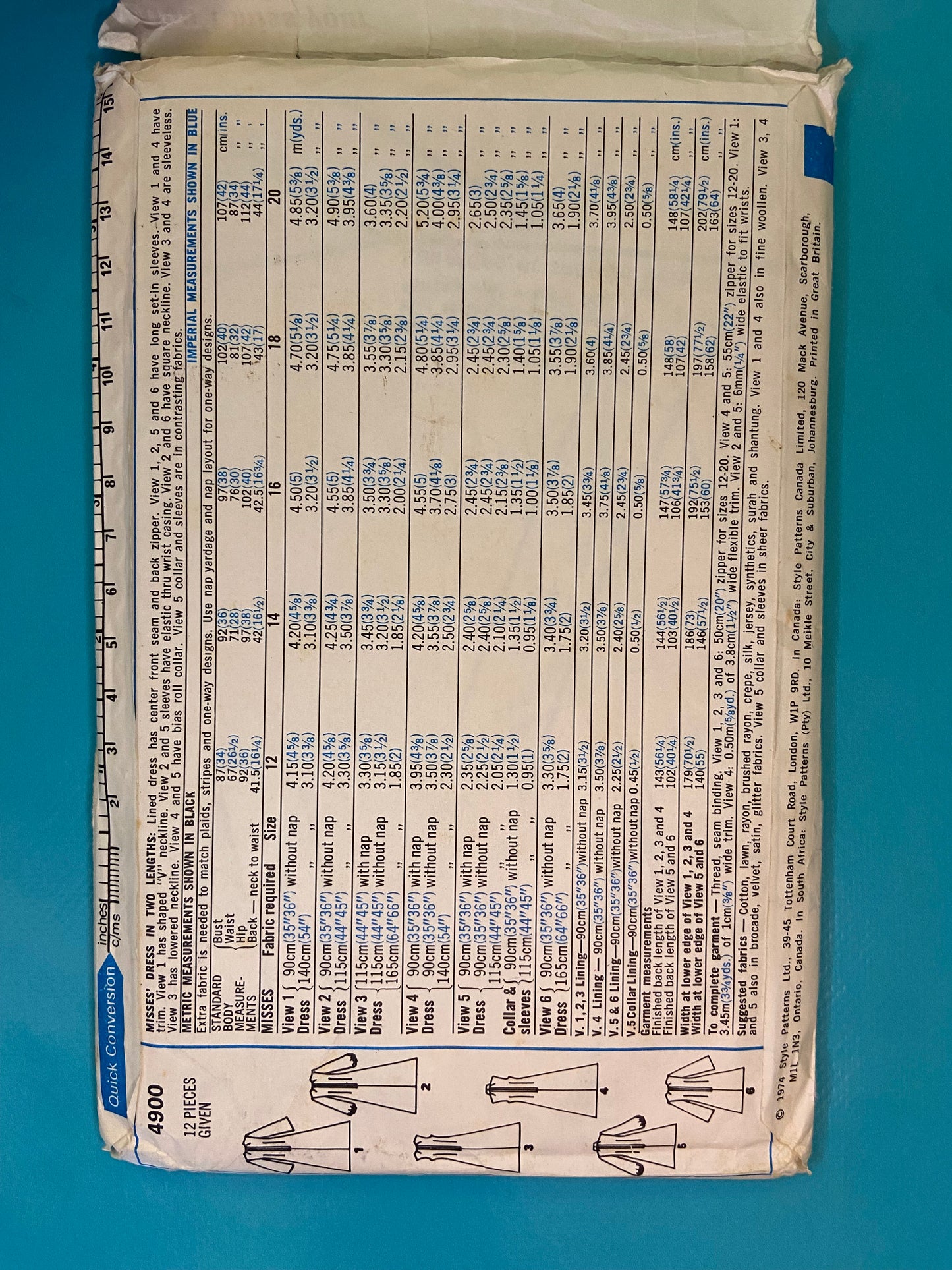 ***VINTAGE "STYLE" LATE 70'S DRESS/GOWN SEWING PATTERN