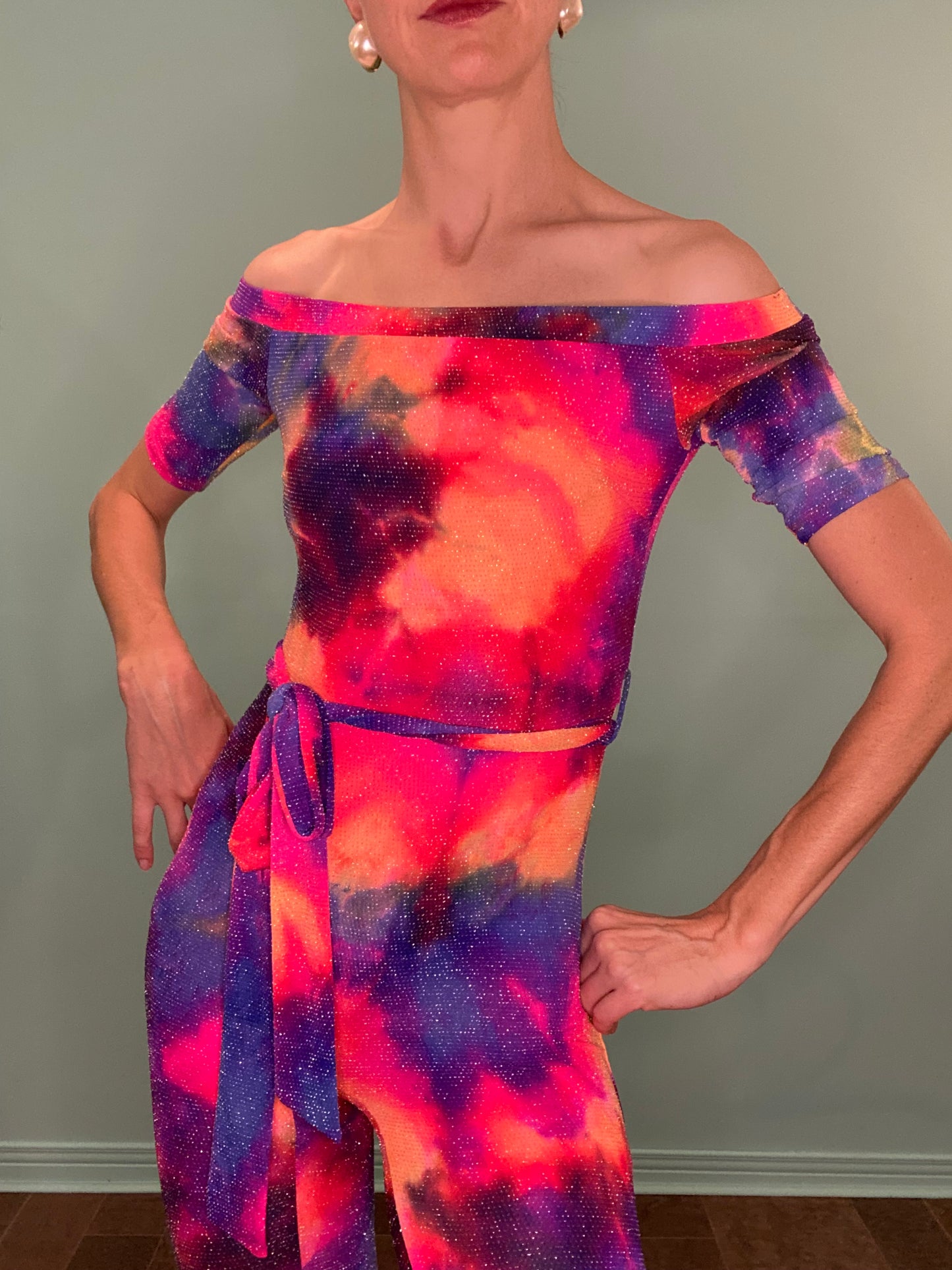 RAINBOW GLITTERY BODY SUIT