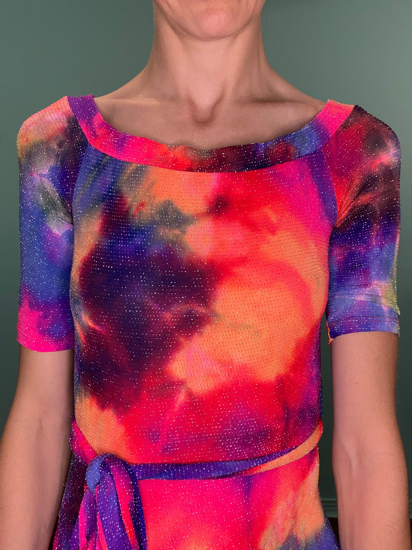 RAINBOW GLITTERY BODY SUIT