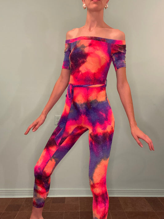 RAINBOW GLITTERY BODY SUIT