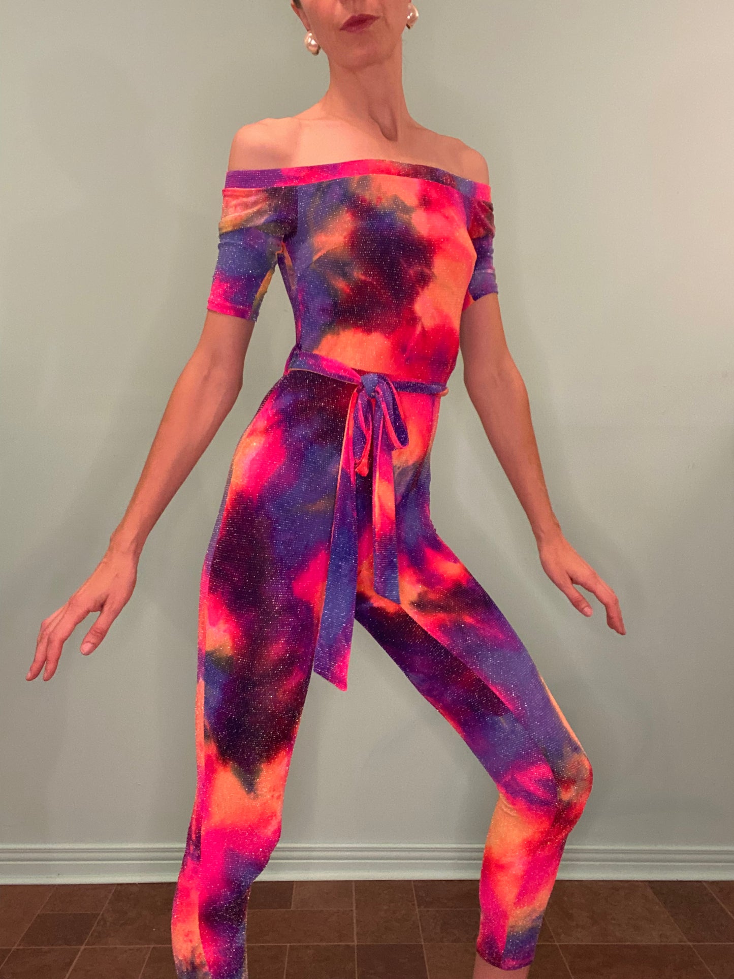 RAINBOW GLITTERY BODY SUIT