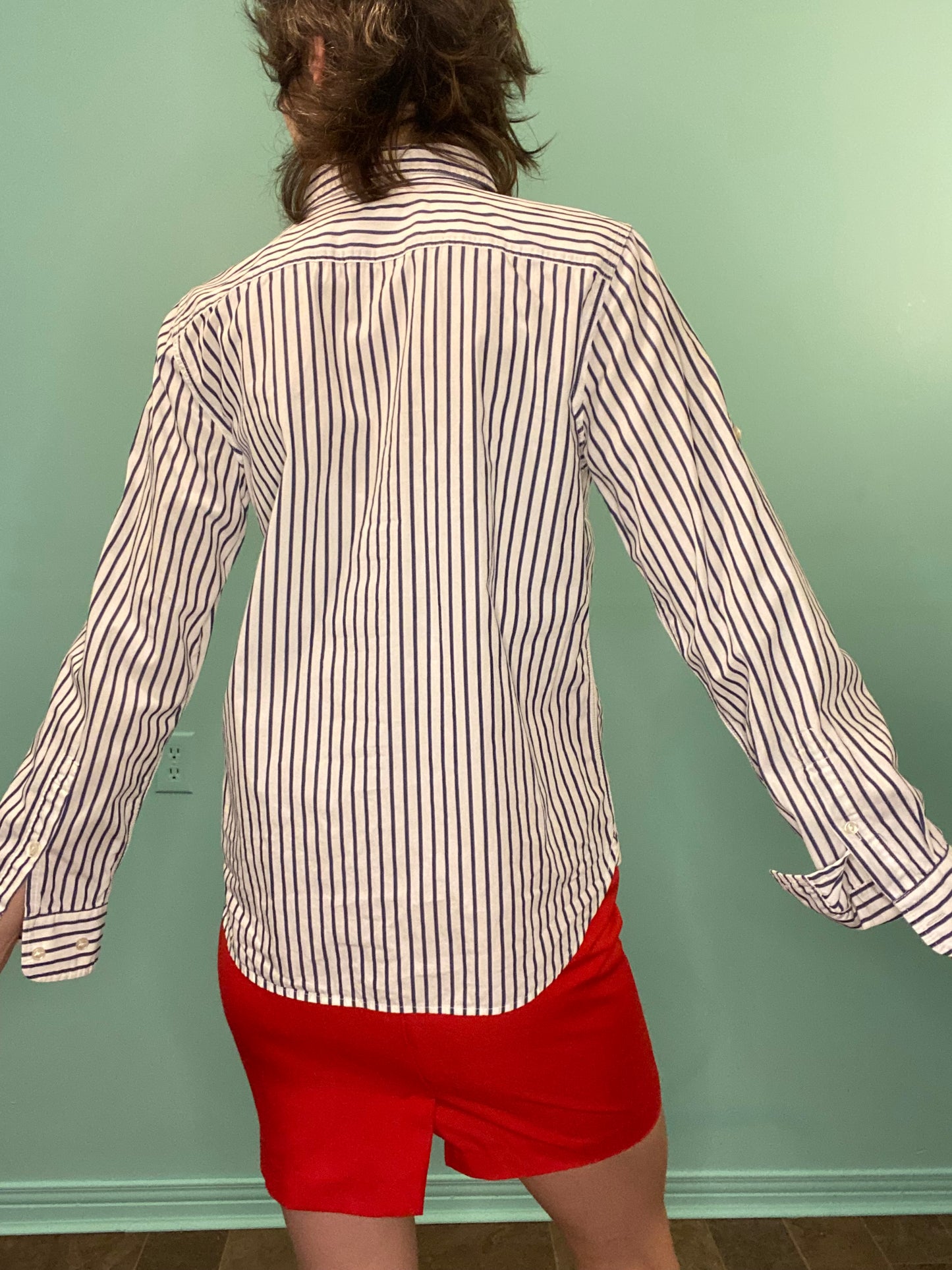VINTAGE 90s "LAUREN by RALPH LAUREN" STRIPED OFFICE SHIRT