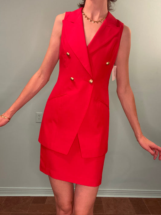 VINTAGE 90S ***WITH TAGS "BEECHERS BROOK" 90'S SLEEVELESS SUIT