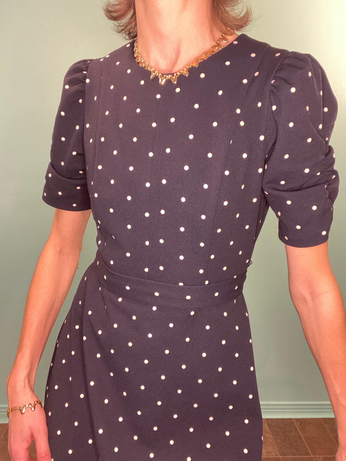 "DKNY" PRETTY POLKA DOT DRESS