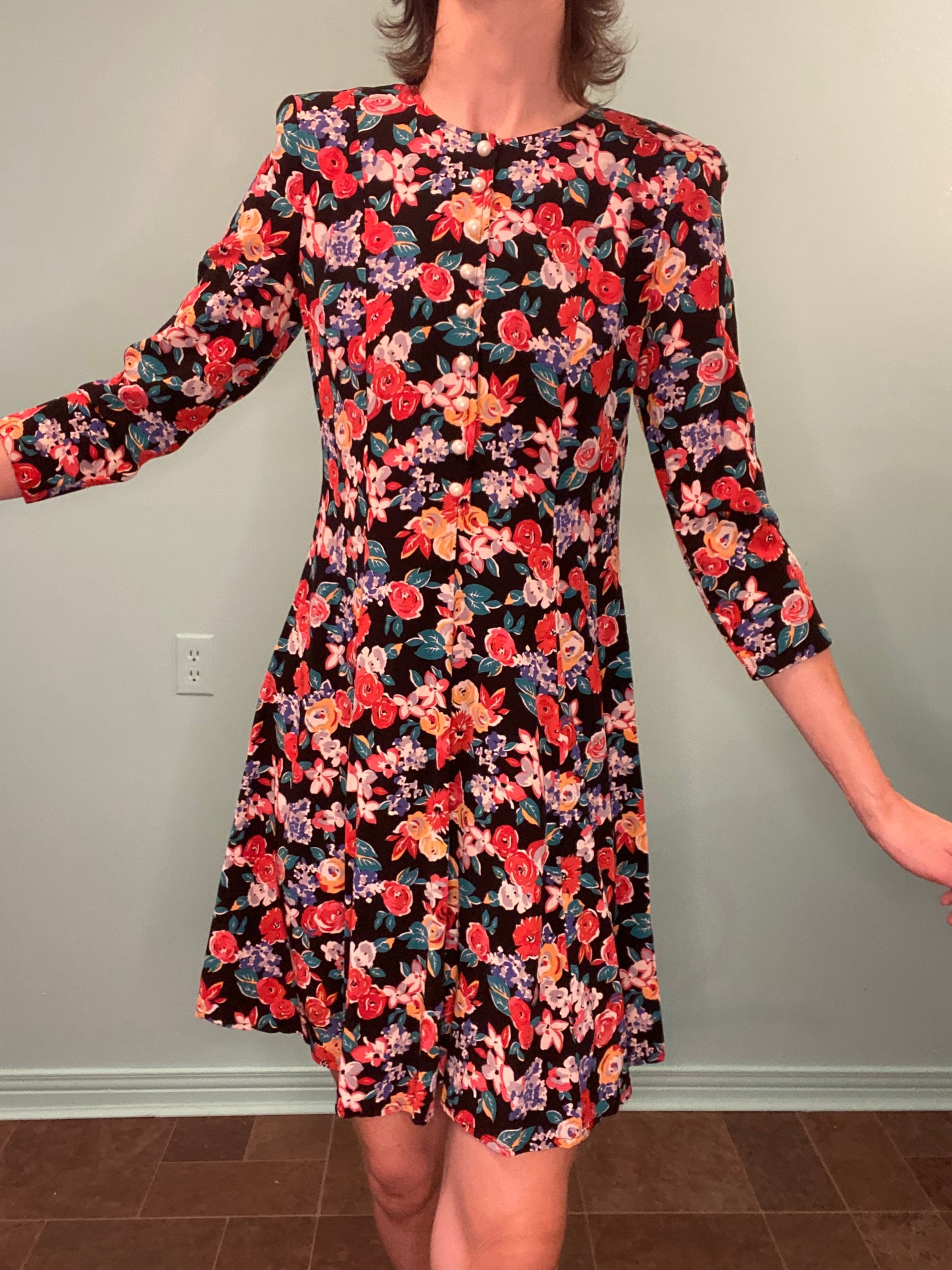 VINTAGE "LIZ CLAIBORNE" FLORAL DRESS