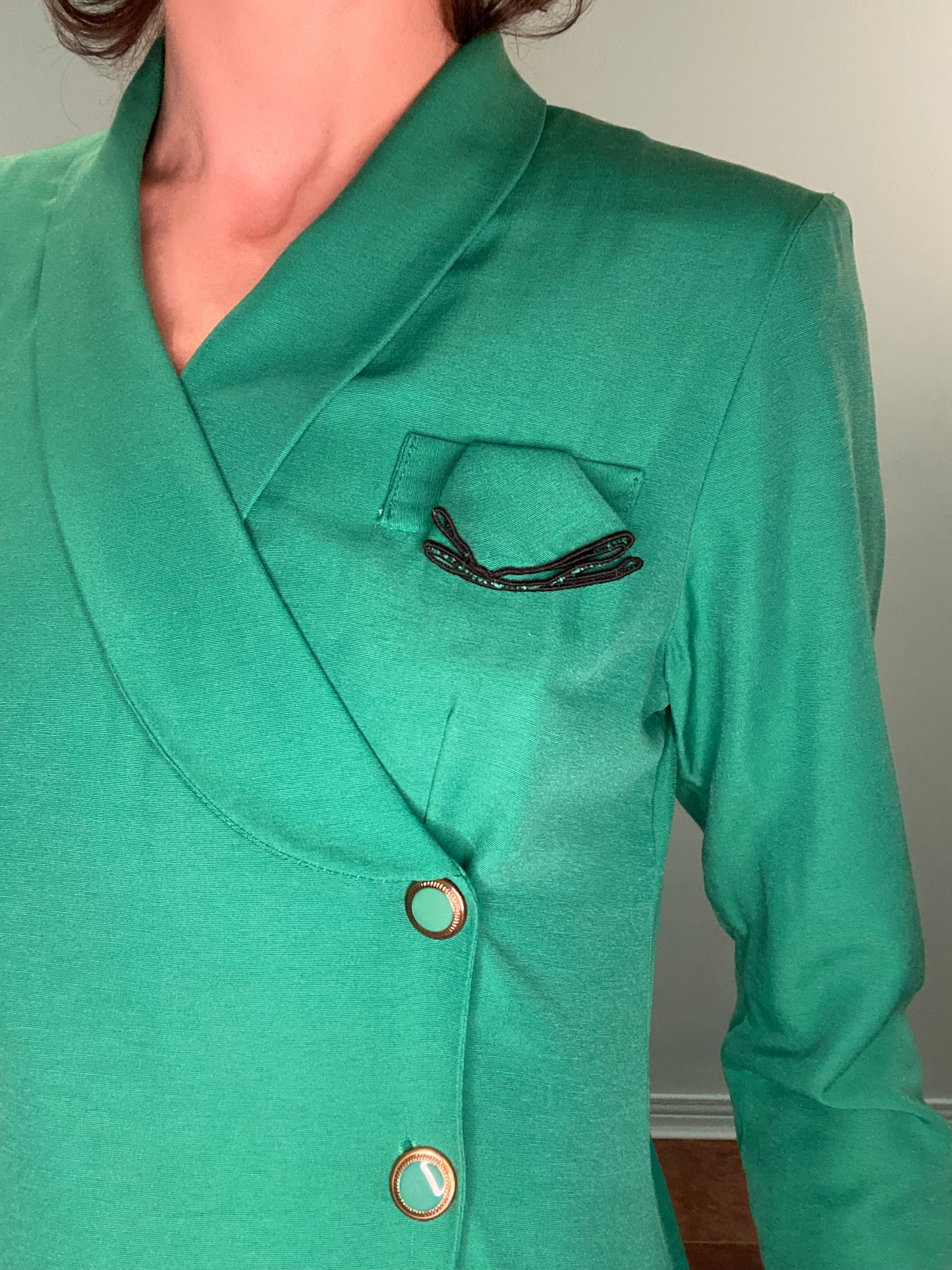 VINTAGE "ORITE PETITE" GREEN SUIT DRESS
