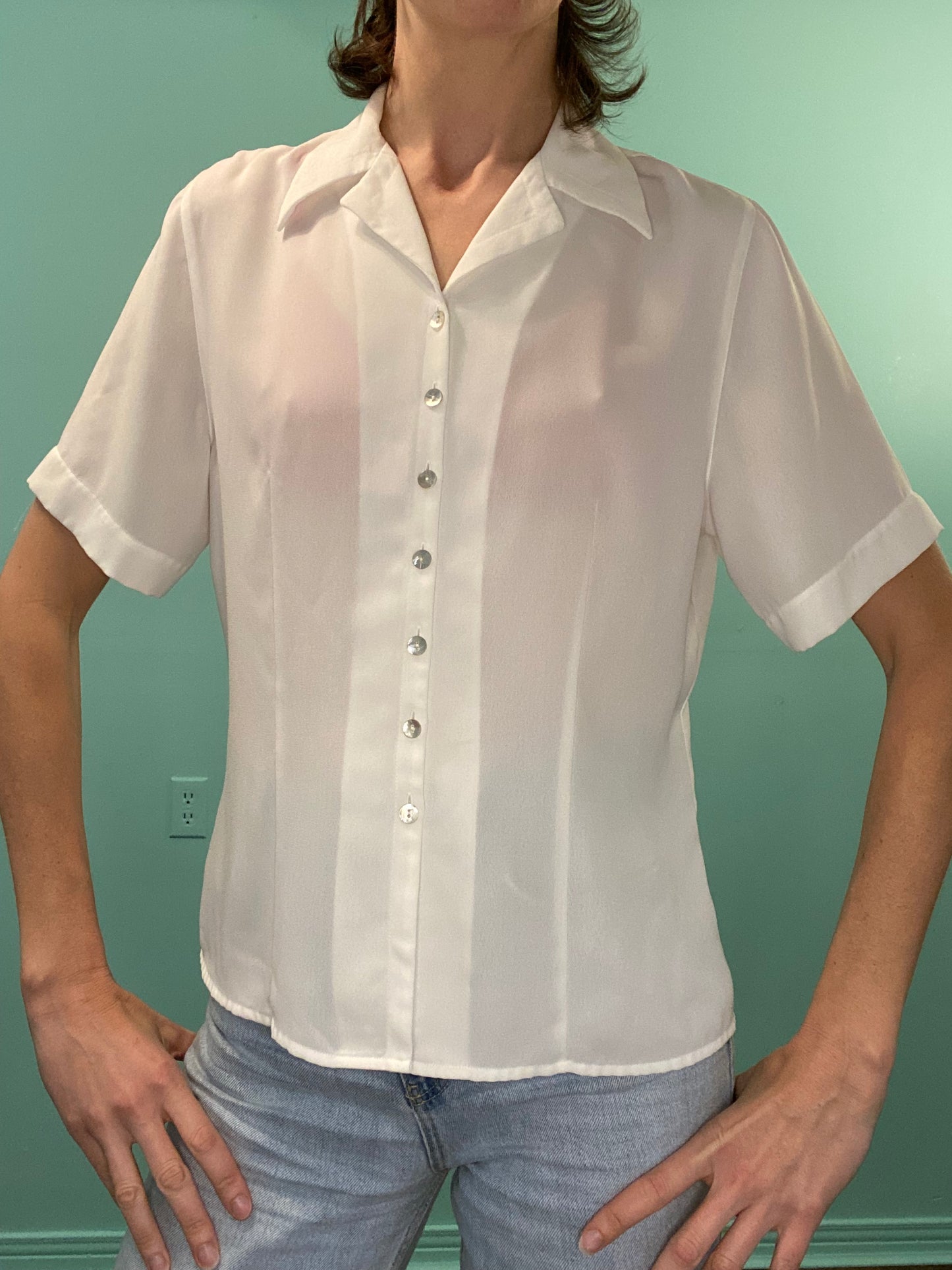VINTAGE "BRAEMAR" SHORT SLEEVE BLOUSE