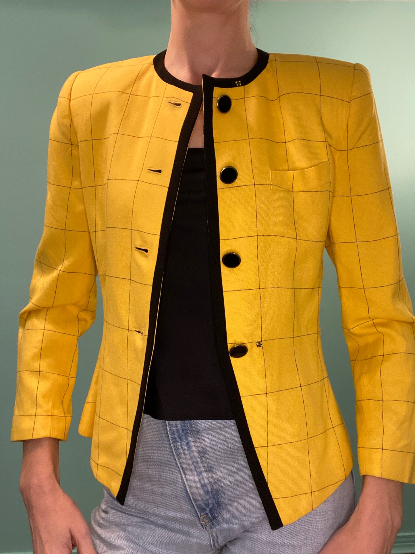 VINTAGE "MATRIX" YELLOW BLAZER