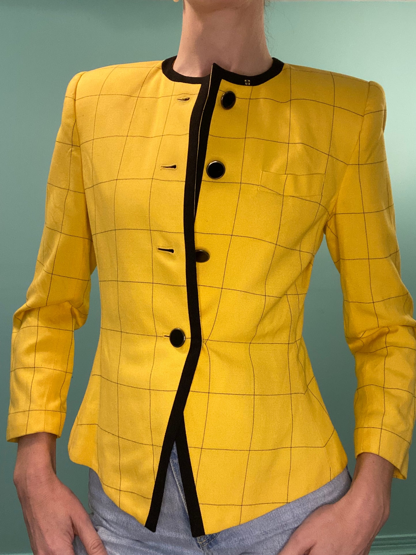 VINTAGE "MATRIX" YELLOW BLAZER