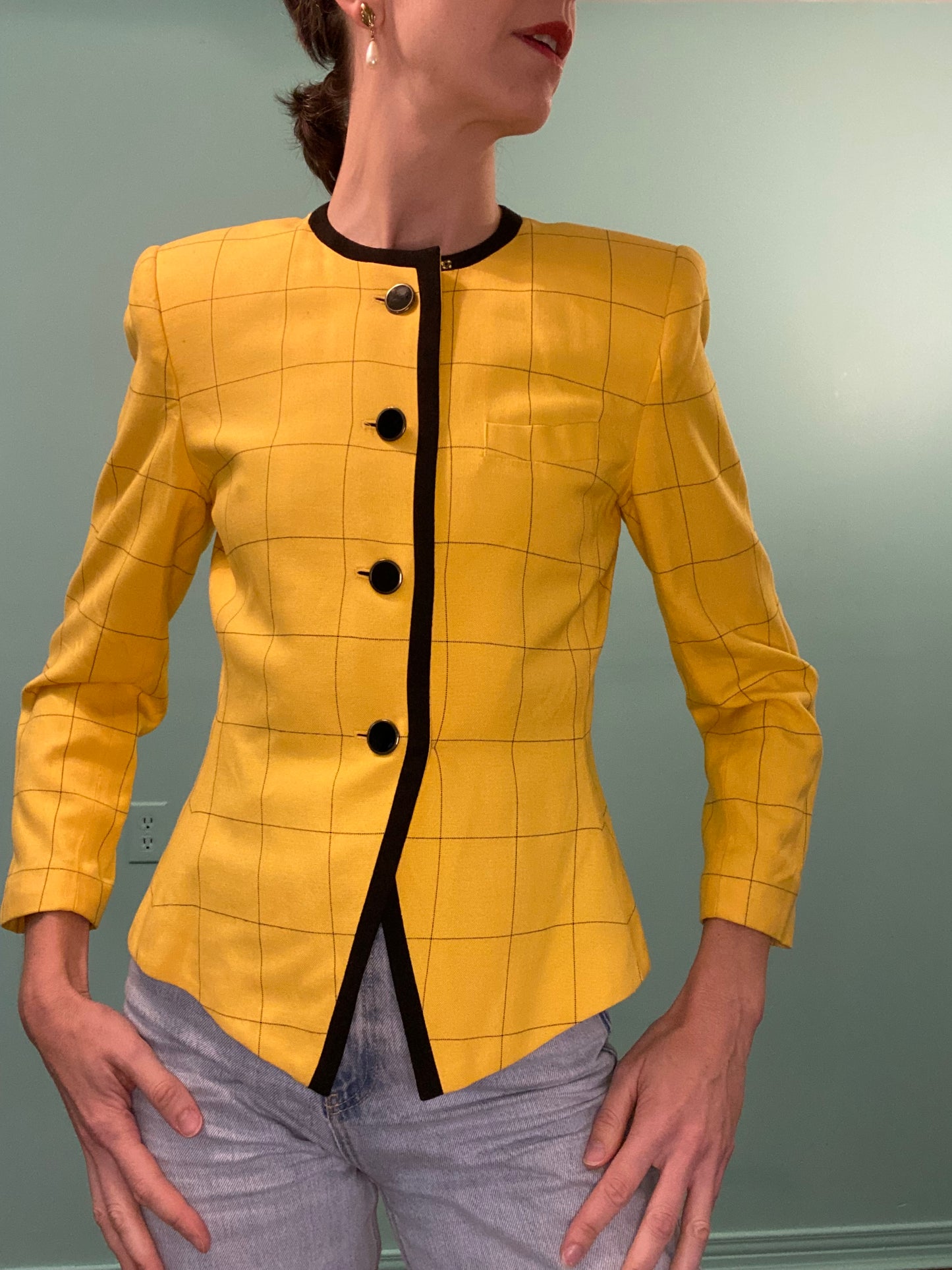 VINTAGE "MATRIX" YELLOW BLAZER
