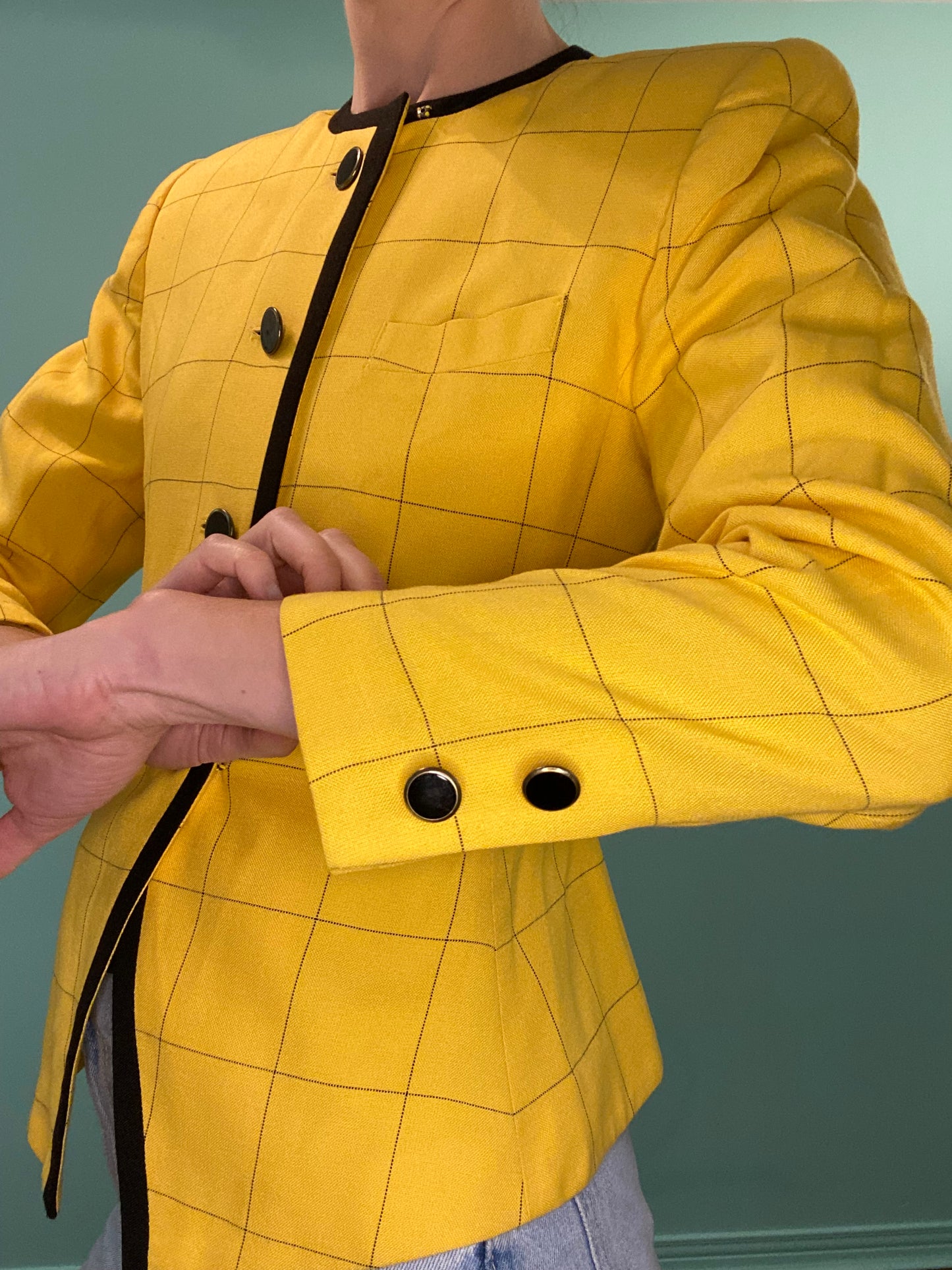 VINTAGE "MATRIX" YELLOW BLAZER