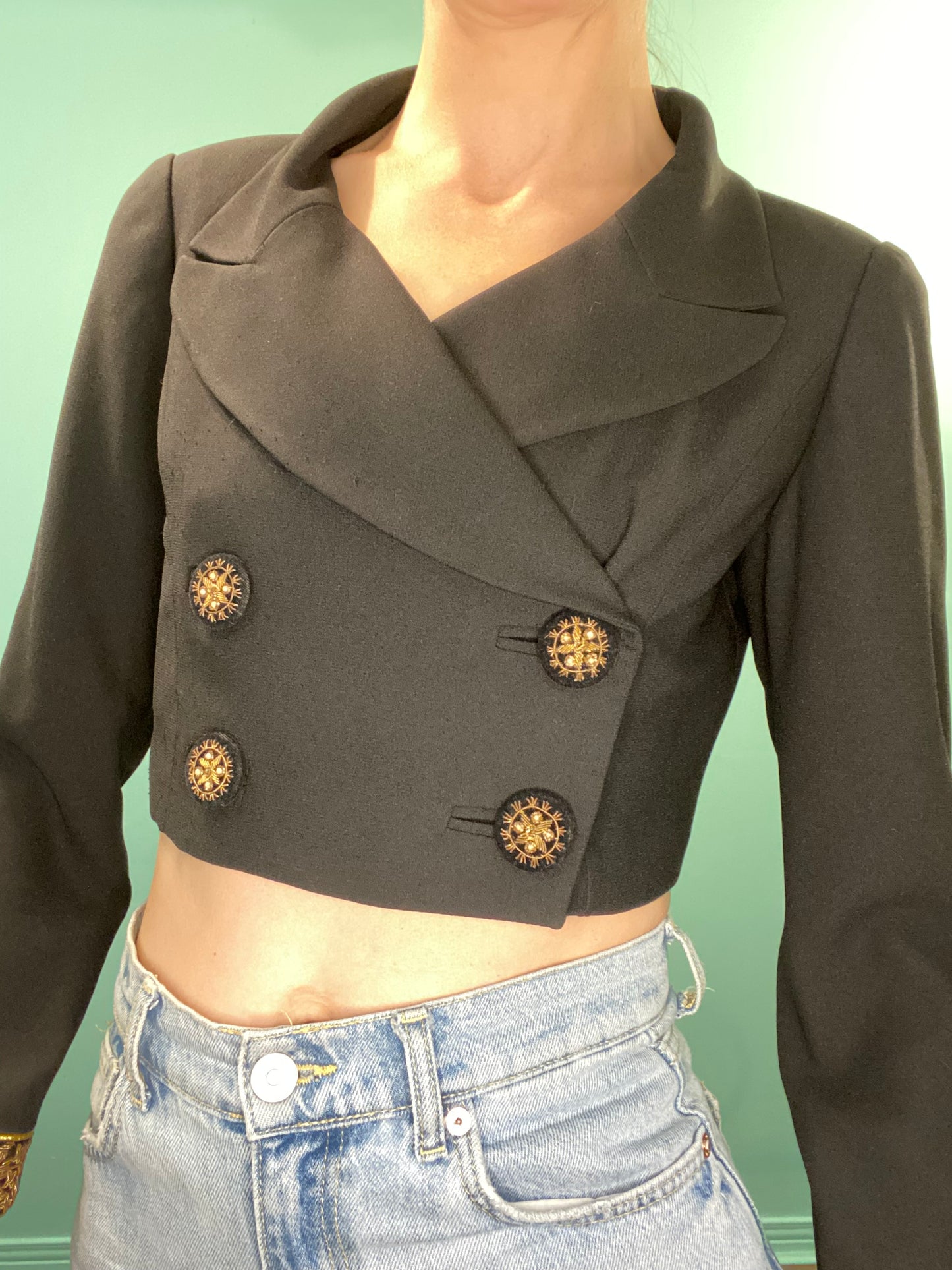 VINTAGE "ANN TAYLOR" CROPPED BOLERO BLAZER
