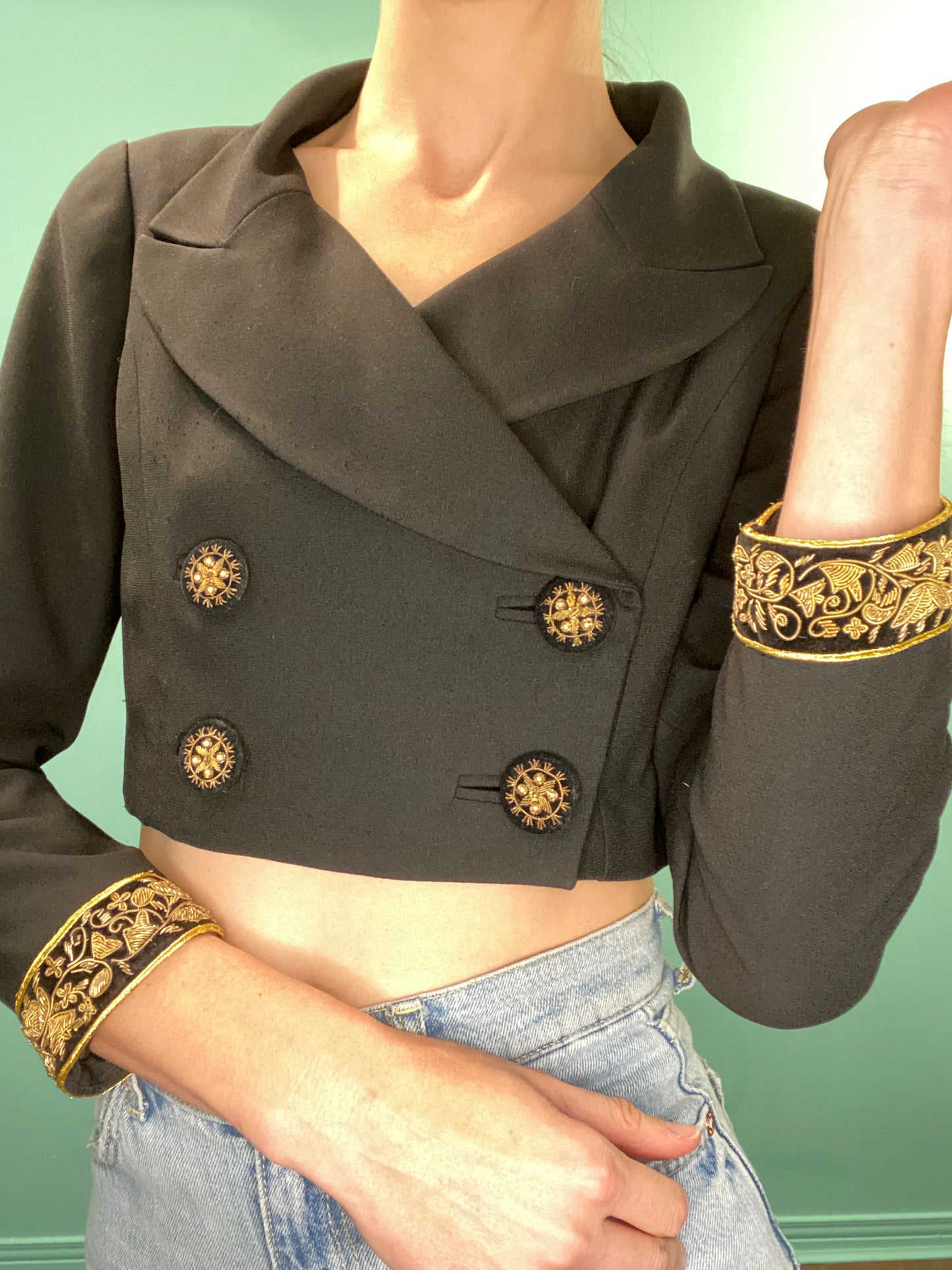 VINTAGE "ANN TAYLOR" CROPPED BOLERO BLAZER