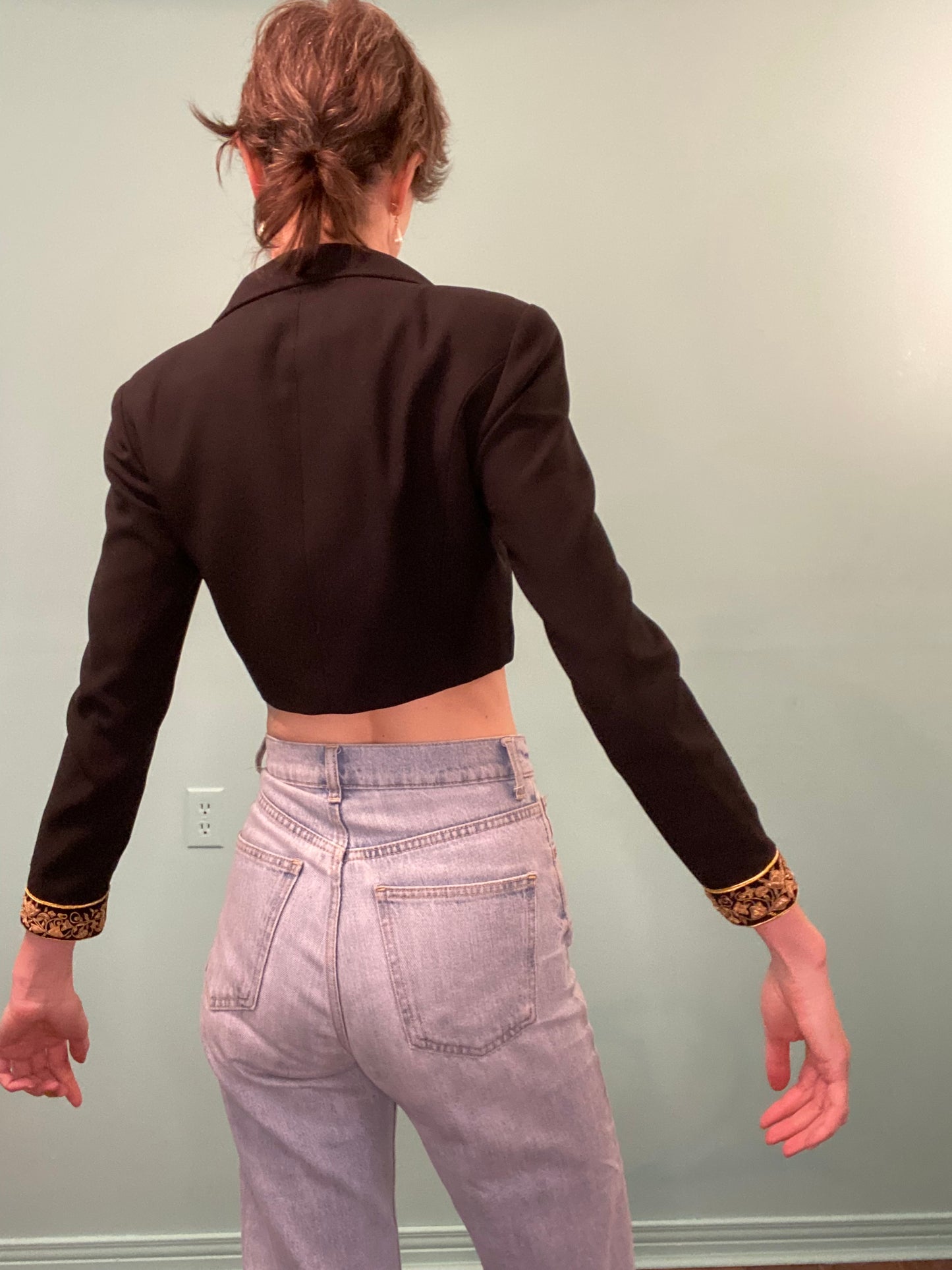 VINTAGE "ANN TAYLOR" CROPPED BOLERO BLAZER