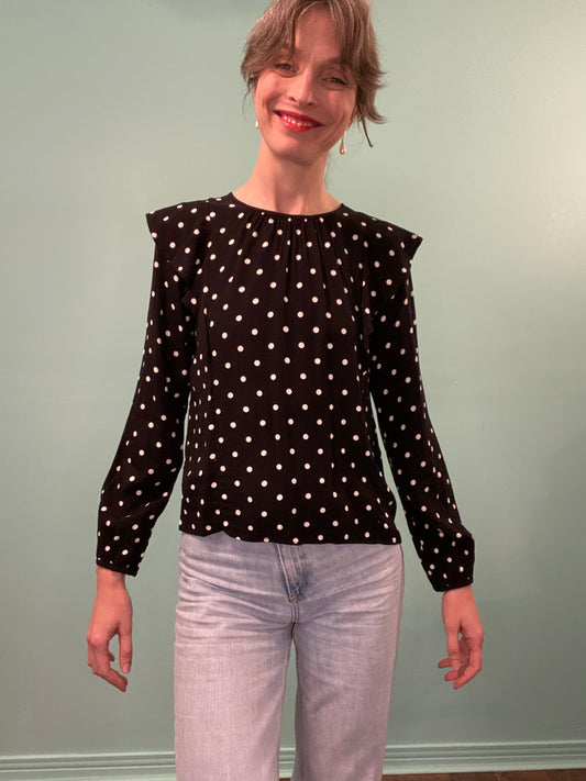 CUTIE "GAP" POLKA DOT WORK SHIRT