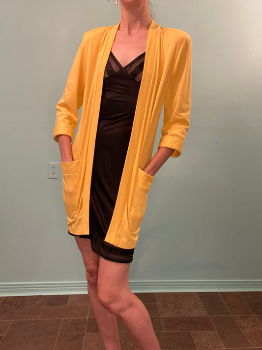 VINTAGE "ALGO-ETTES" COTTON JERSEY OFFICE CARDIGAN