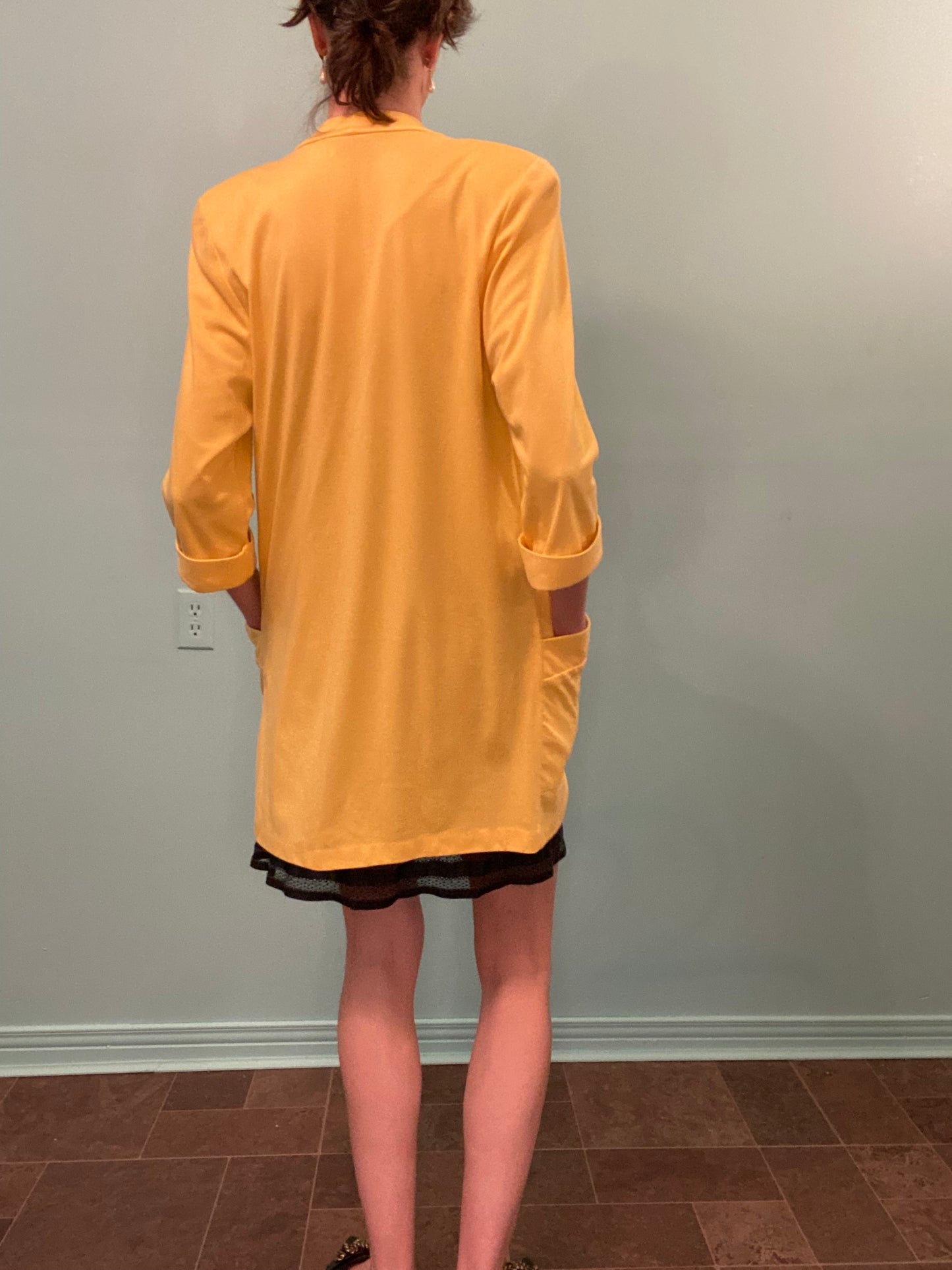 VINTAGE "ALGO-ETTES" COTTON JERSEY OFFICE CARDIGAN