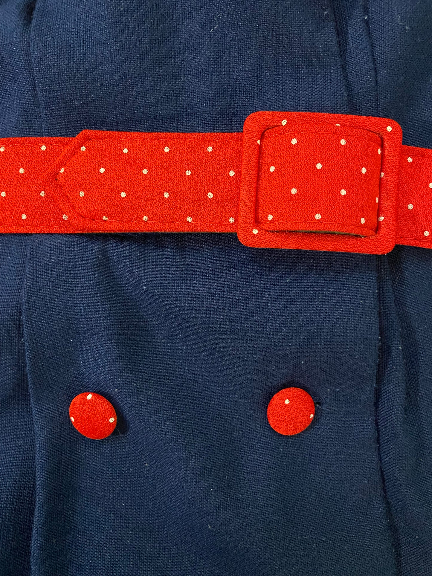 VINTAGE "DAVID BRADLEY" DEEP V BELTED SUIT DRESS