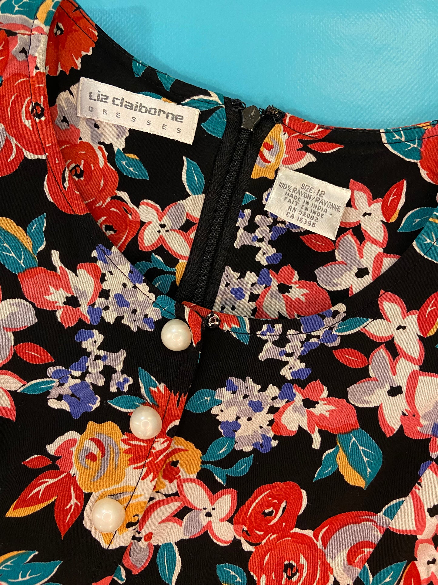 VINTAGE "LIZ CLAIBORNE" FLORAL DRESS