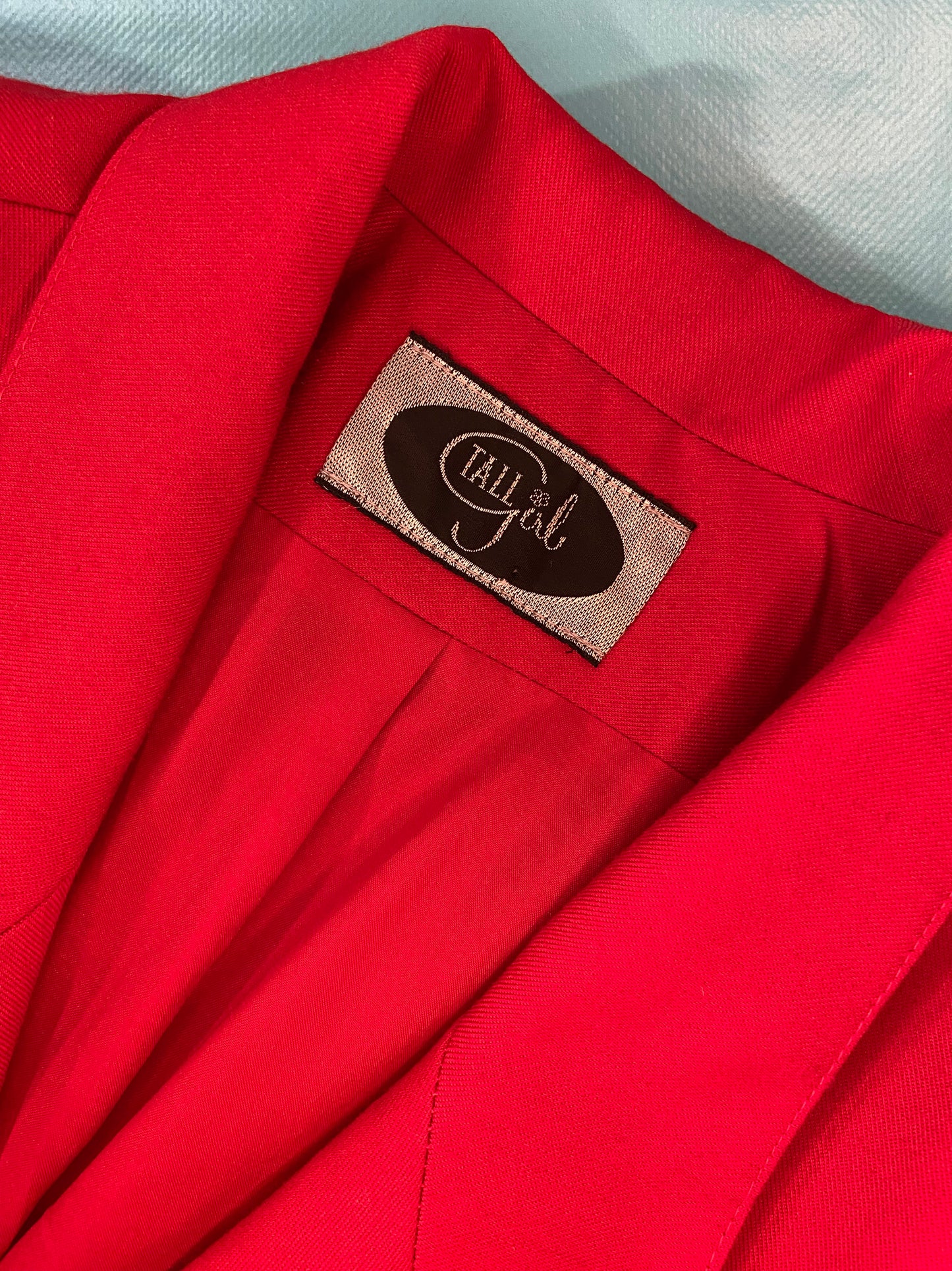 VINTAGE "TALL GIRL"!!!! RED DOUBLE BREASTED BLAZER