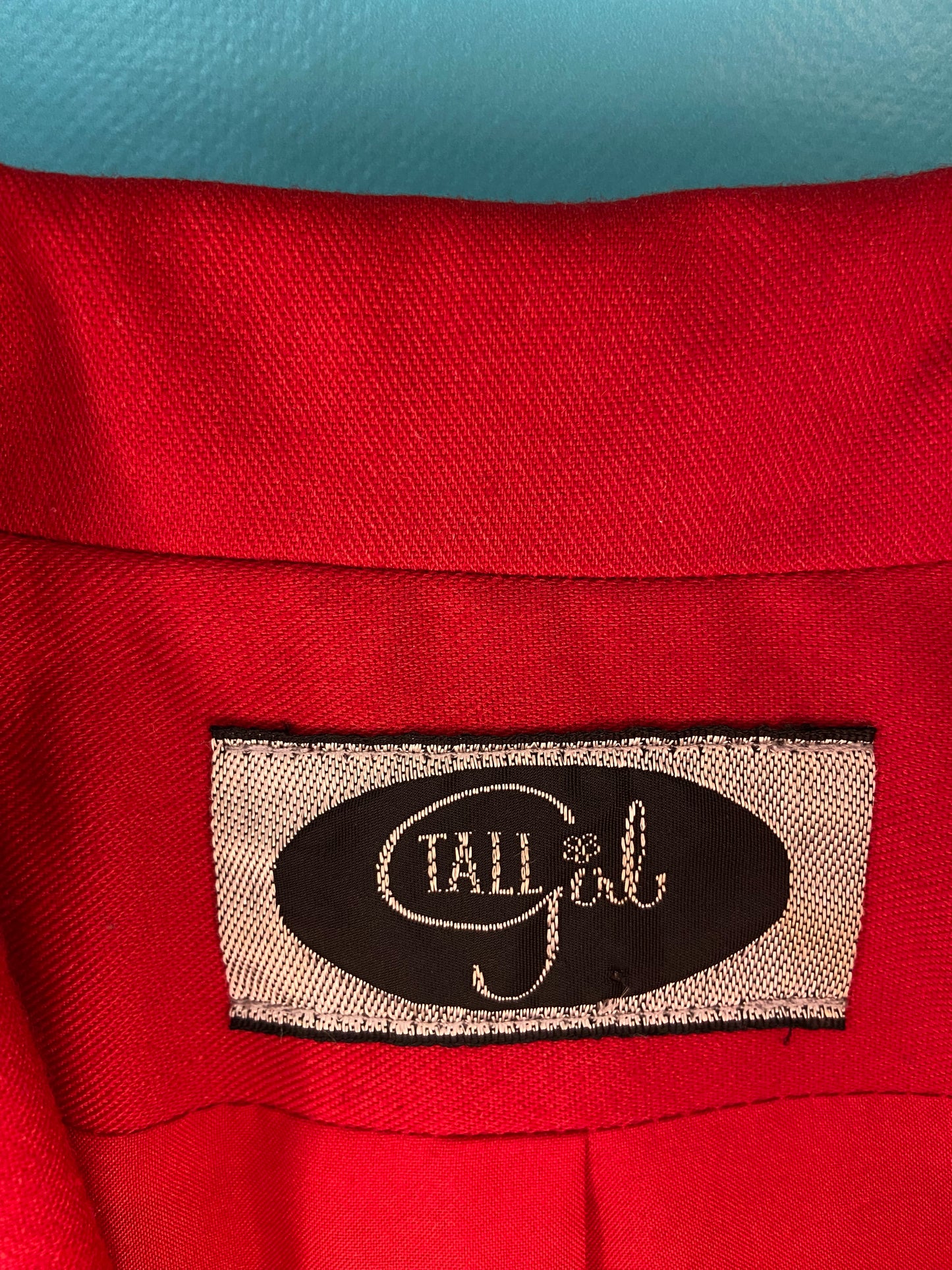 VINTAGE "TALL GIRL"!!!! RED DOUBLE BREASTED BLAZER