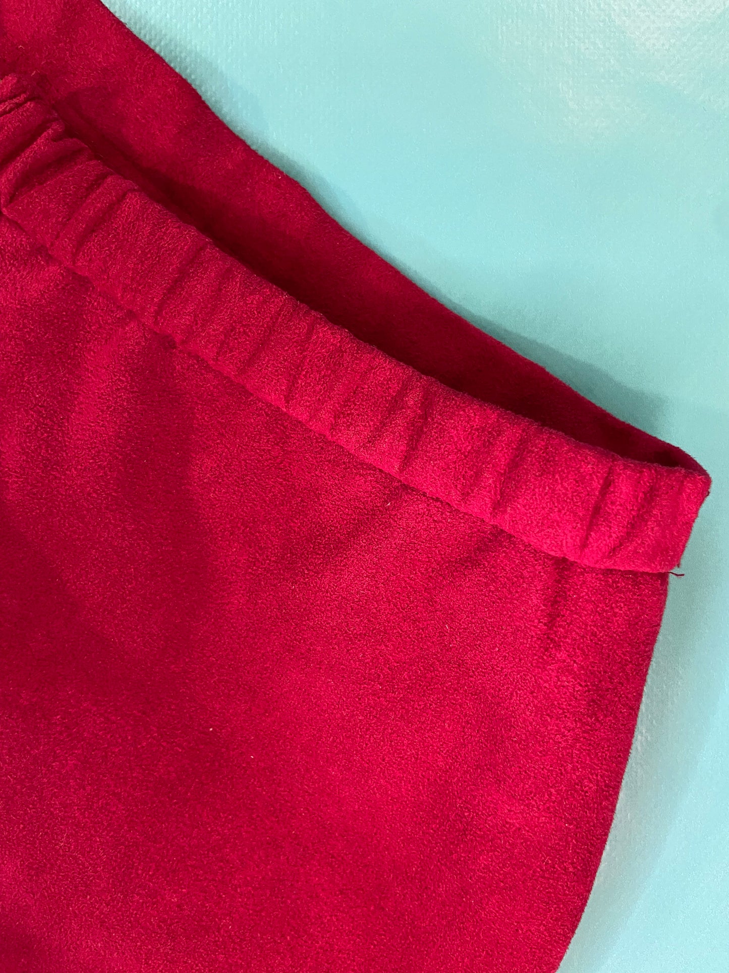 VINTAGE RASBERRY COLOURED FAUX SUEDE SUIT