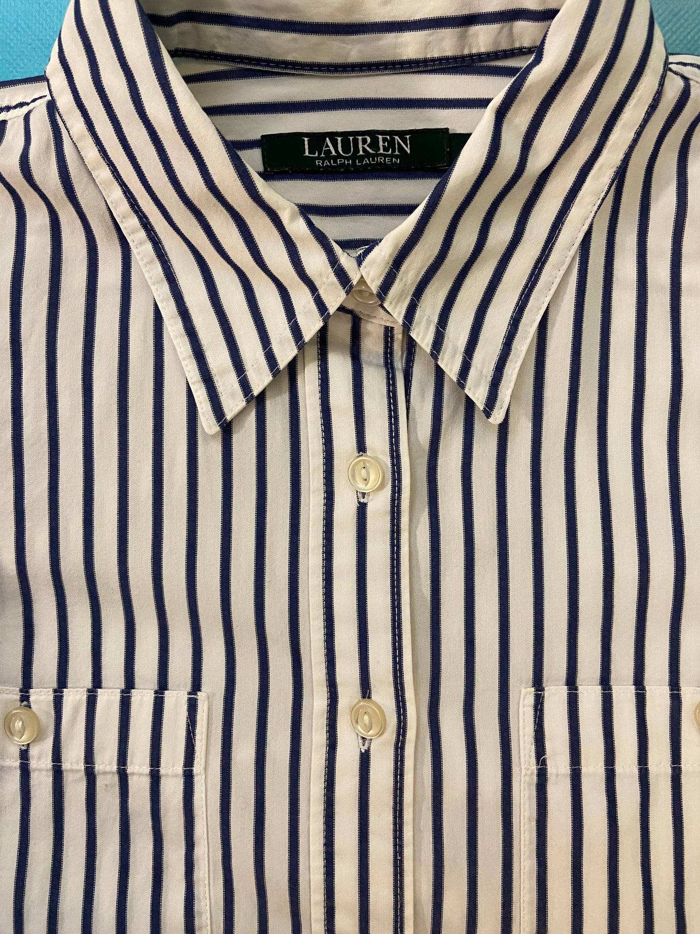 VINTAGE 90s "LAUREN by RALPH LAUREN" STRIPED OFFICE SHIRT