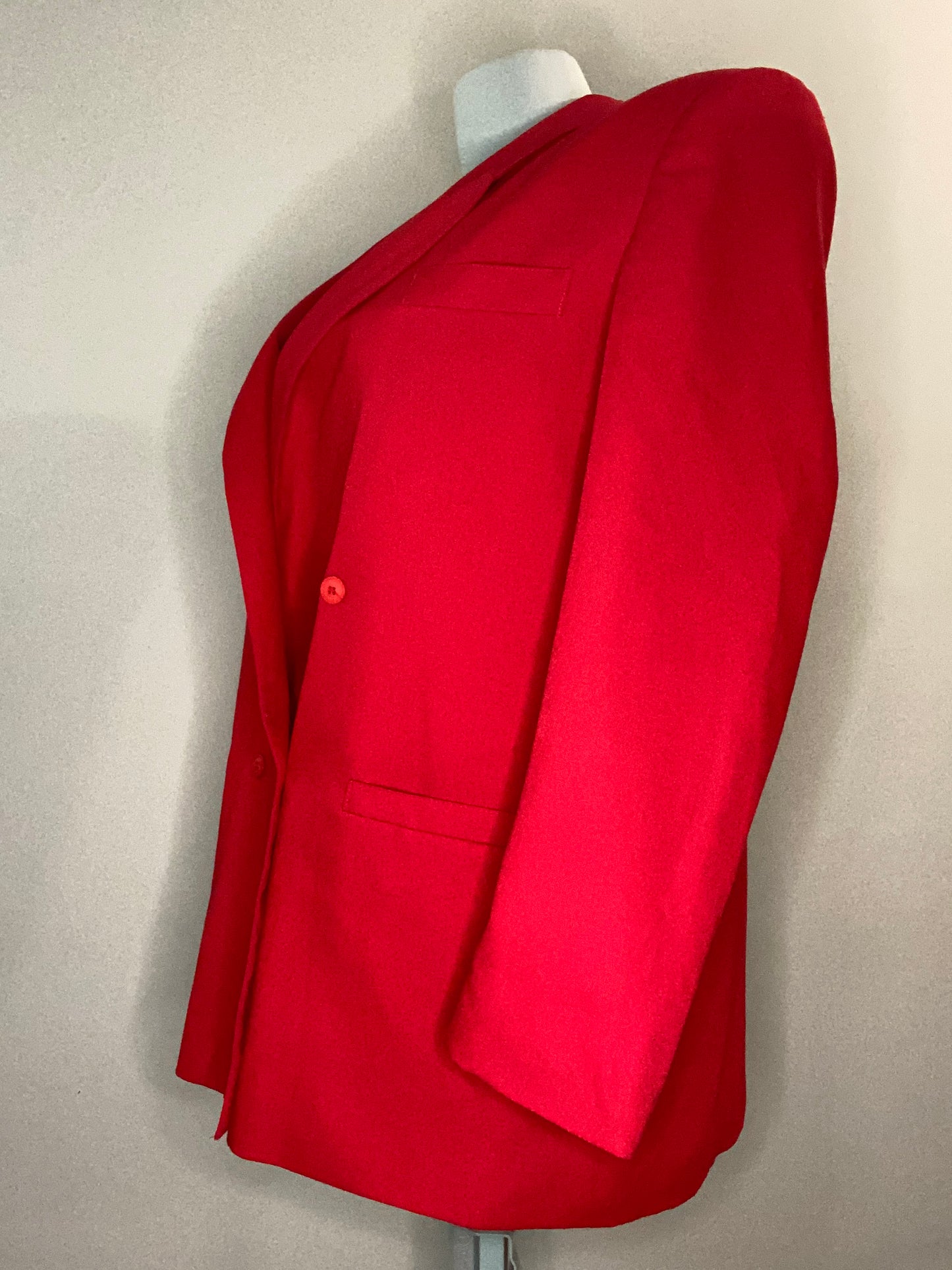 VINTAGE "TALL GIRL"!!!! RED DOUBLE BREASTED BLAZER