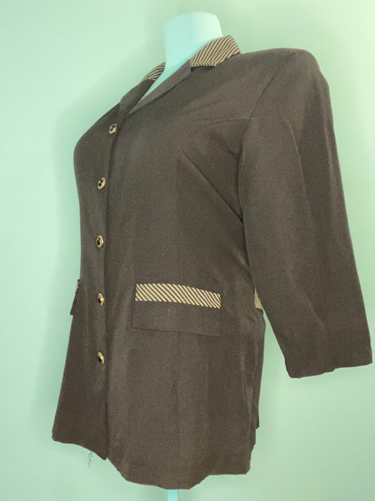 VINTAGE "ENCORE" BLOUSE WITH FAUX BACK VEST