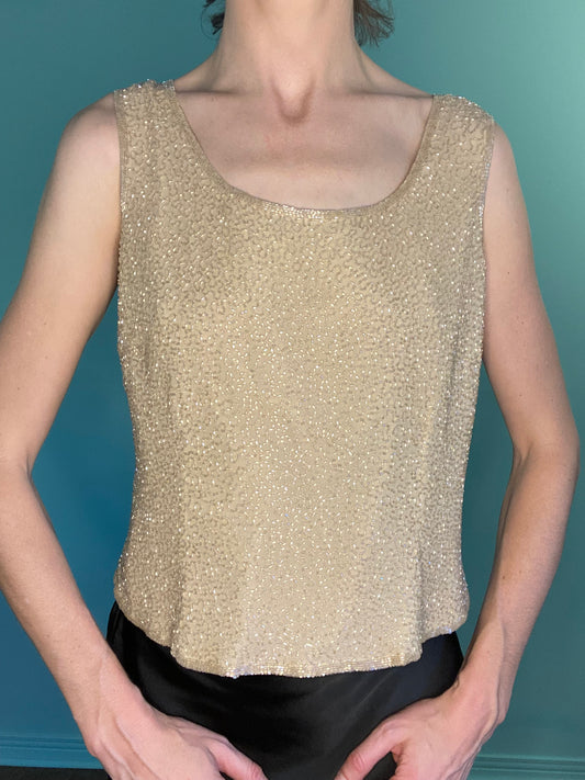 VINTAGE "HOLT RENFREW" %100 SILK EVENING TOP