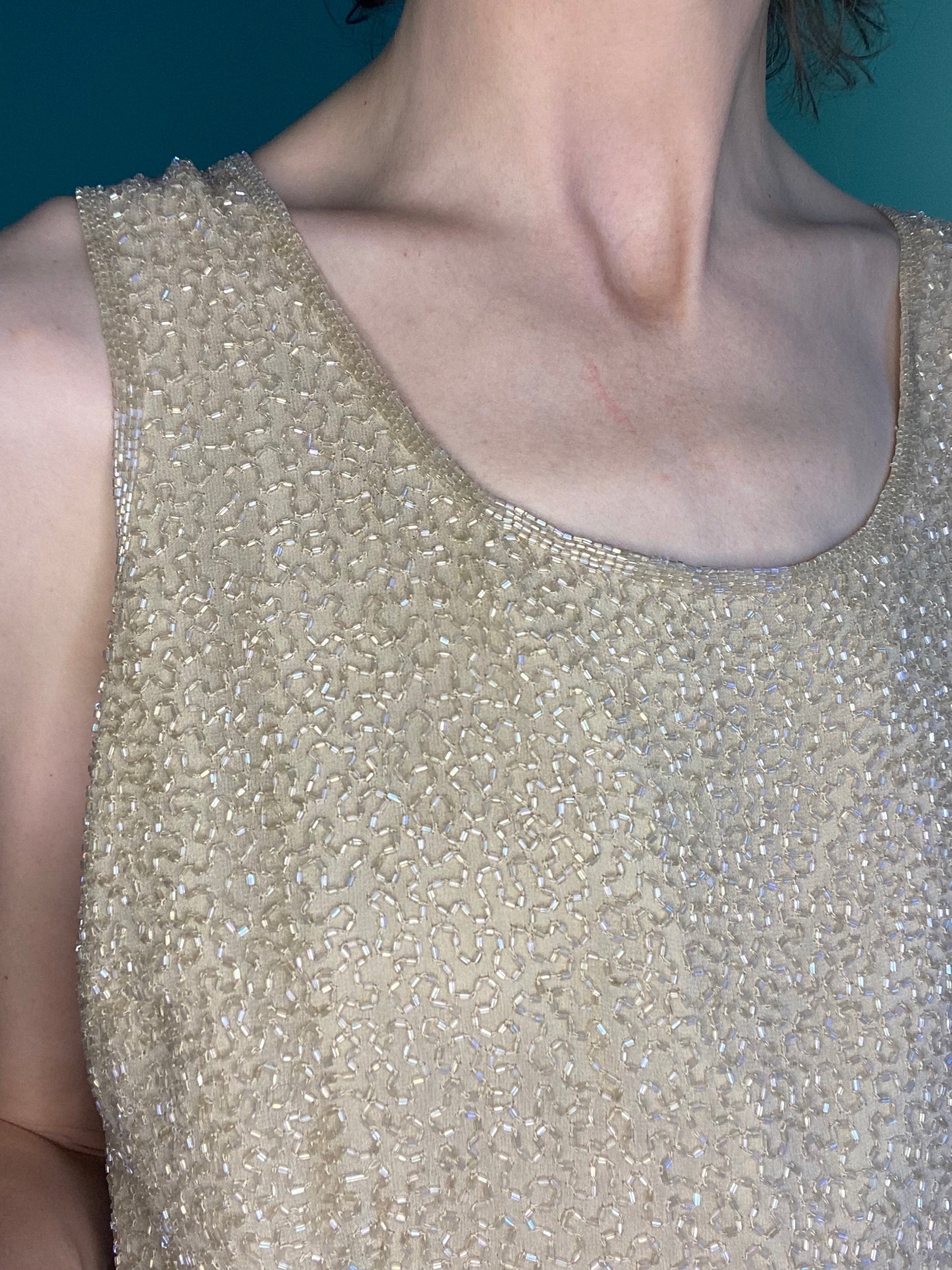 VINTAGE "HOLT RENFREW" %100 SILK EVENING TOP