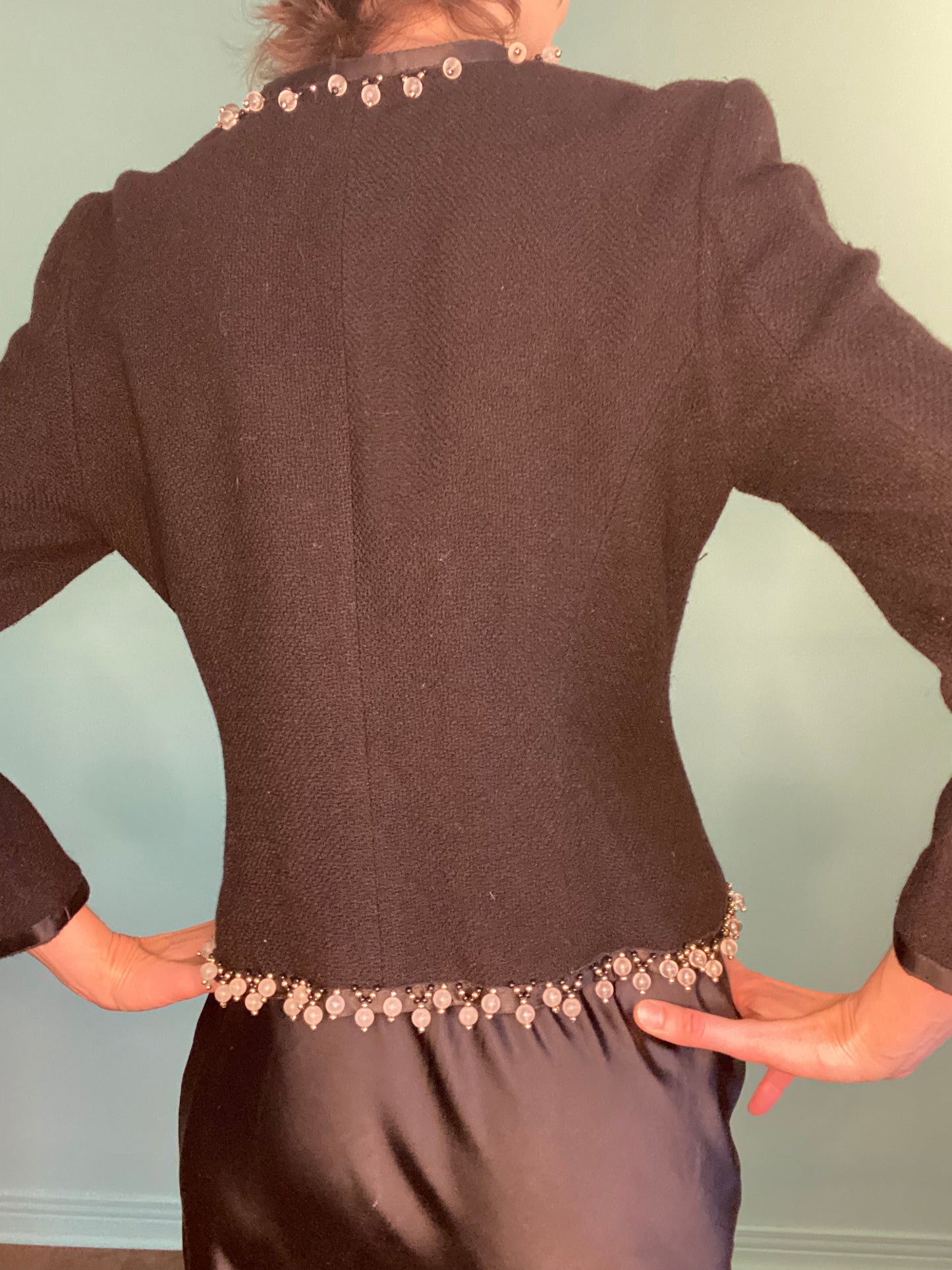 VINTAGE GORGEOUS "CLAUDAL" BEADED WOOL COAT