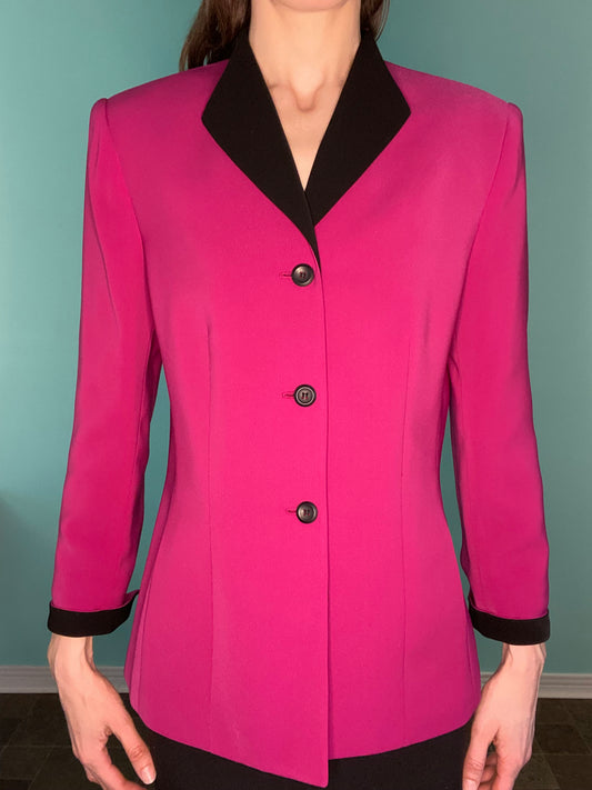 VINTAGE "KASPER &COMPANY ASL" BERRY COLOURED BLAZER