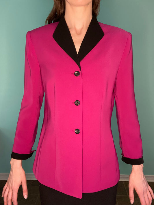 VINTAGE "KASPER &COMPANY ASL" BERRY COLOURED BLAZER
